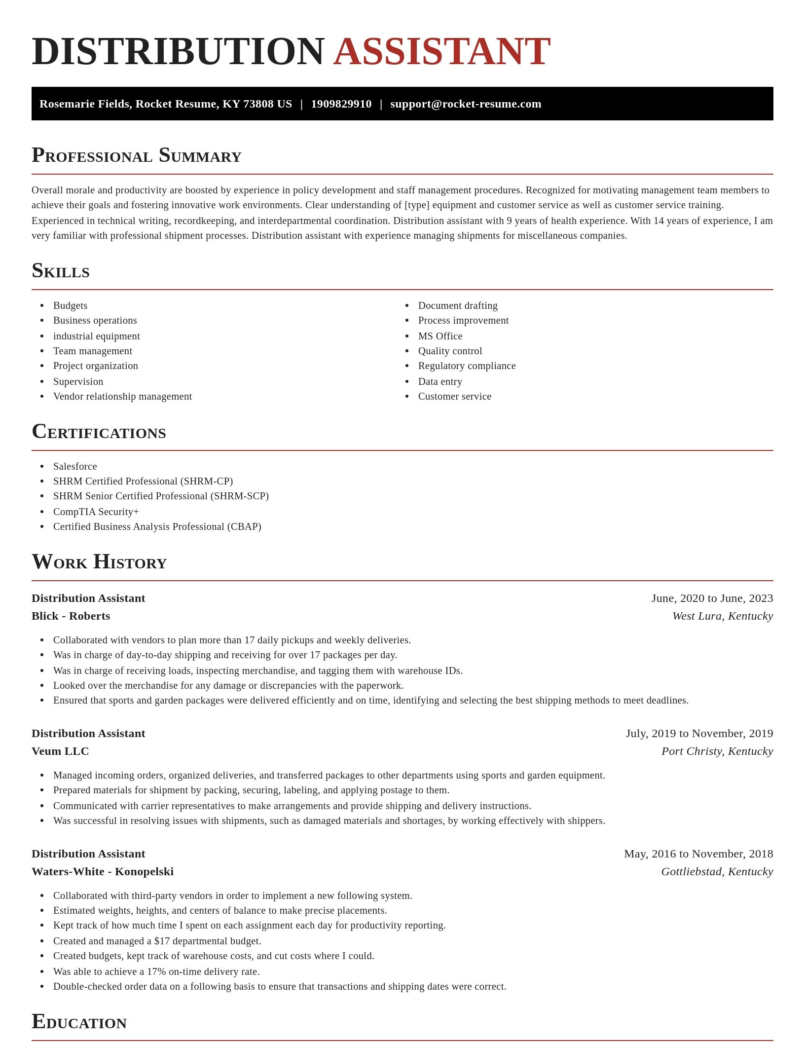 Exquisite resume template