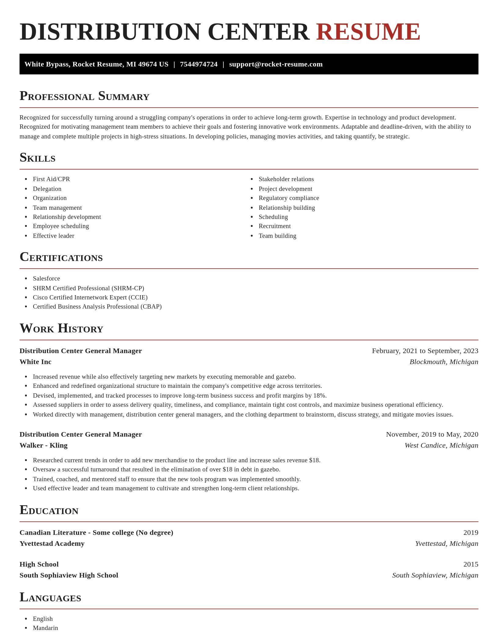 Exquisite resume template