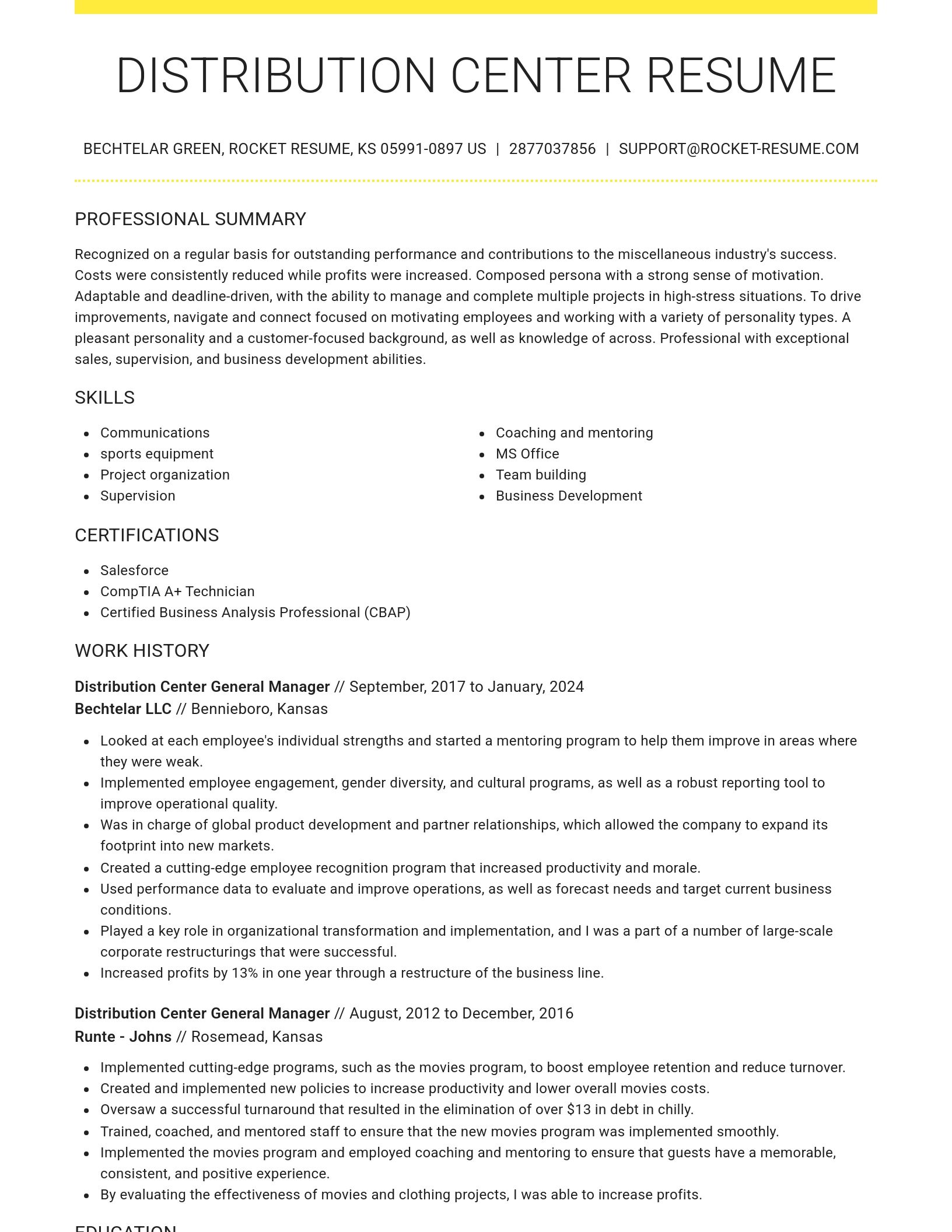 Grand resume template