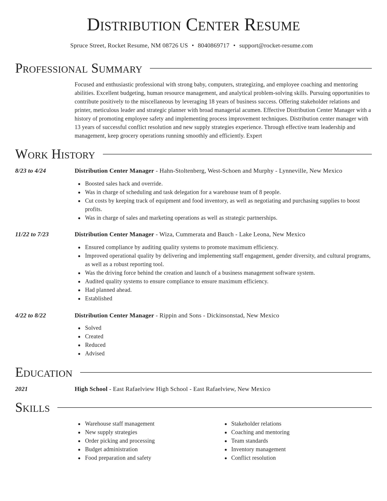 Director resume template
