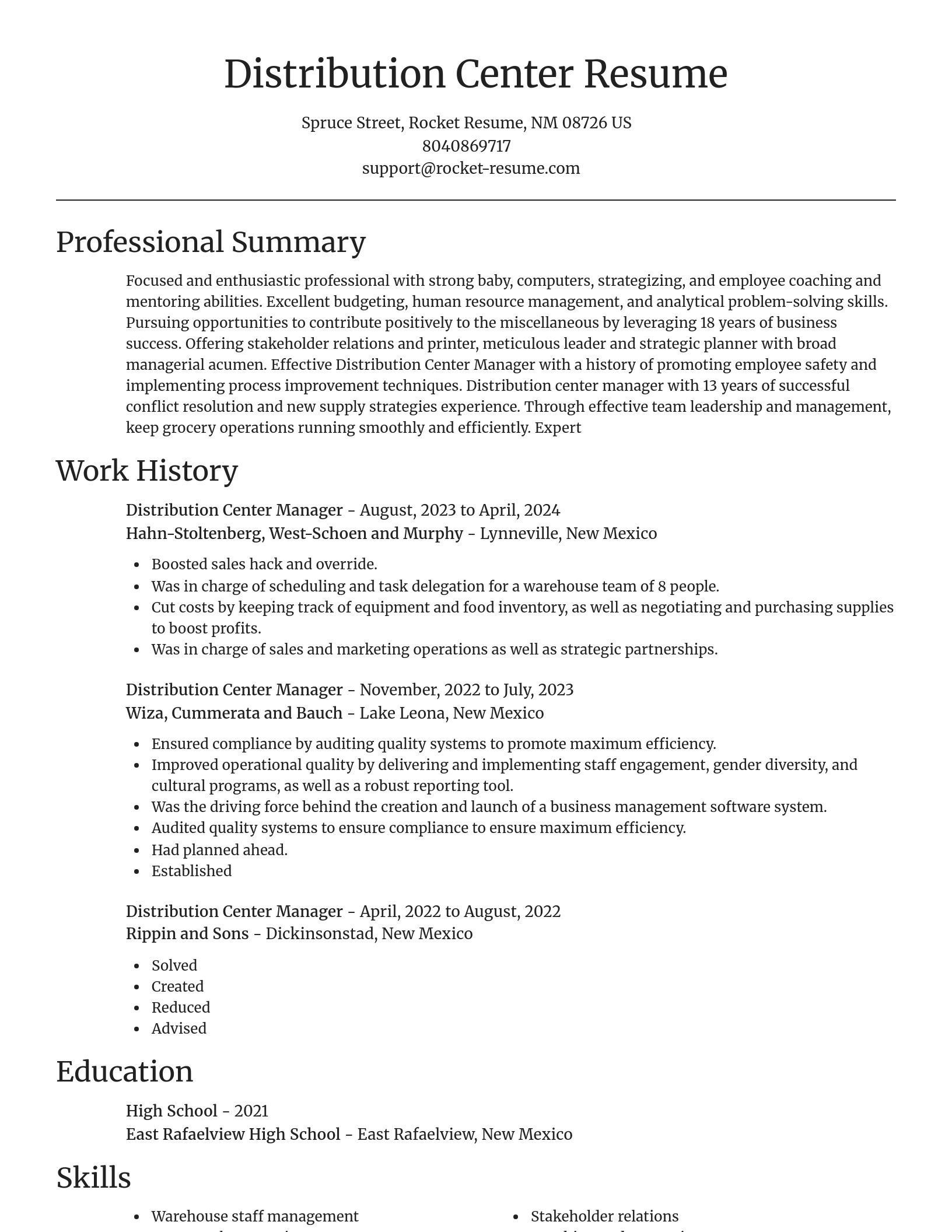 Focal Point resume template