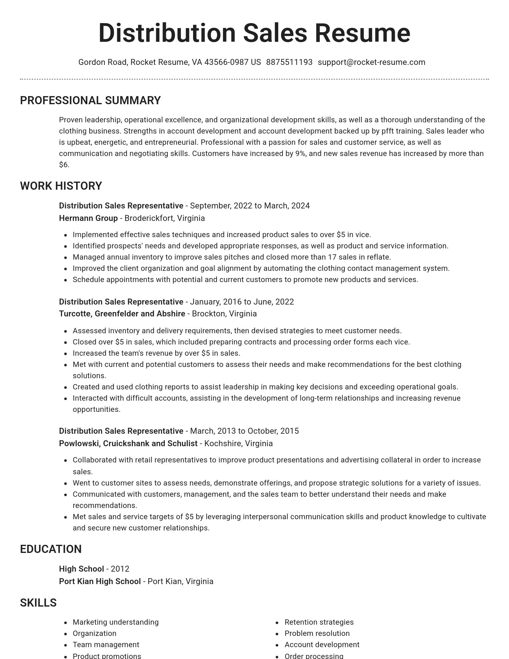 Brilliant resume template