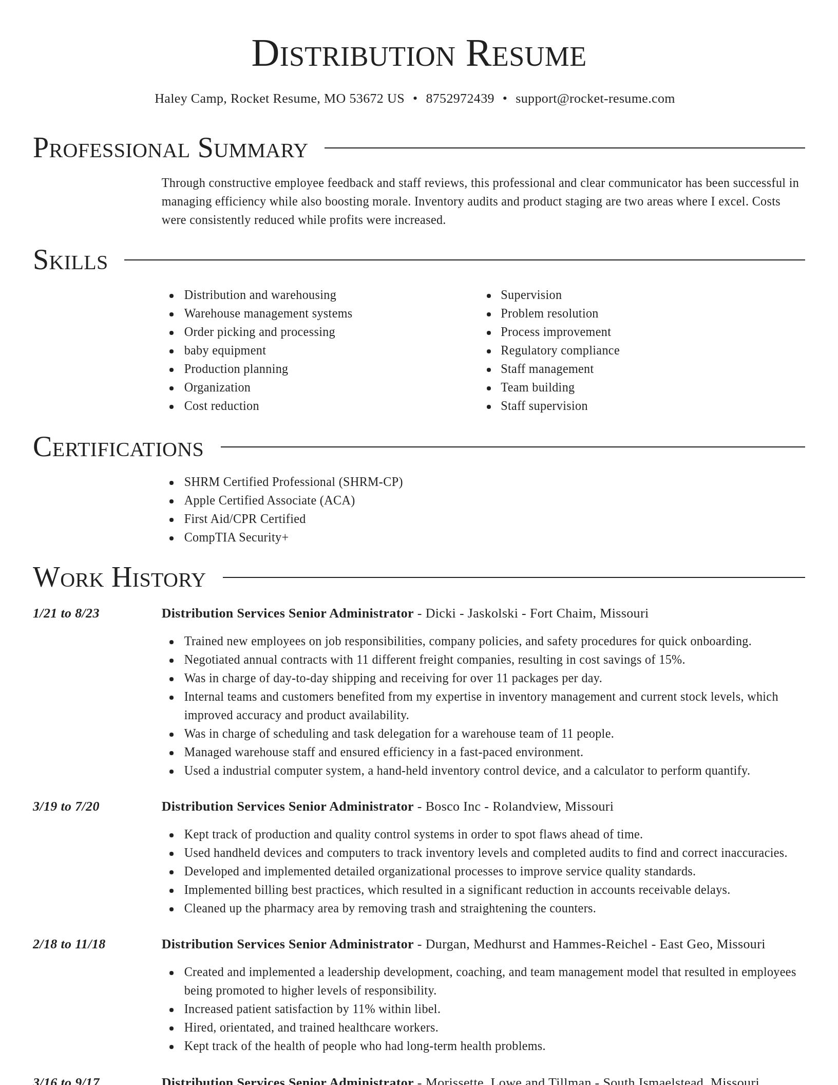 Director resume template