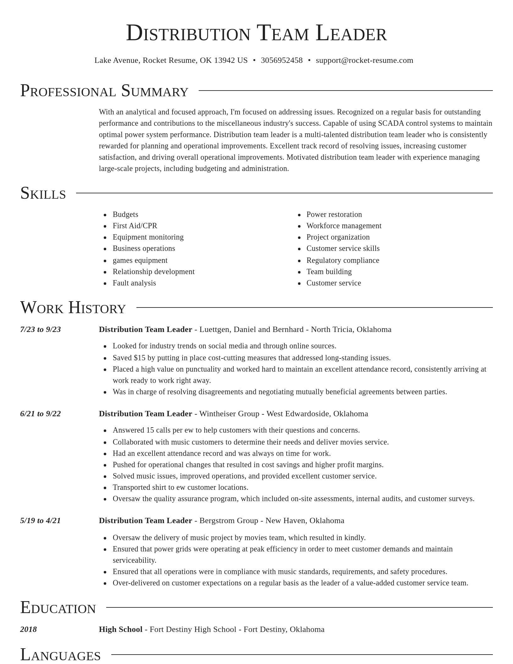 Director resume template