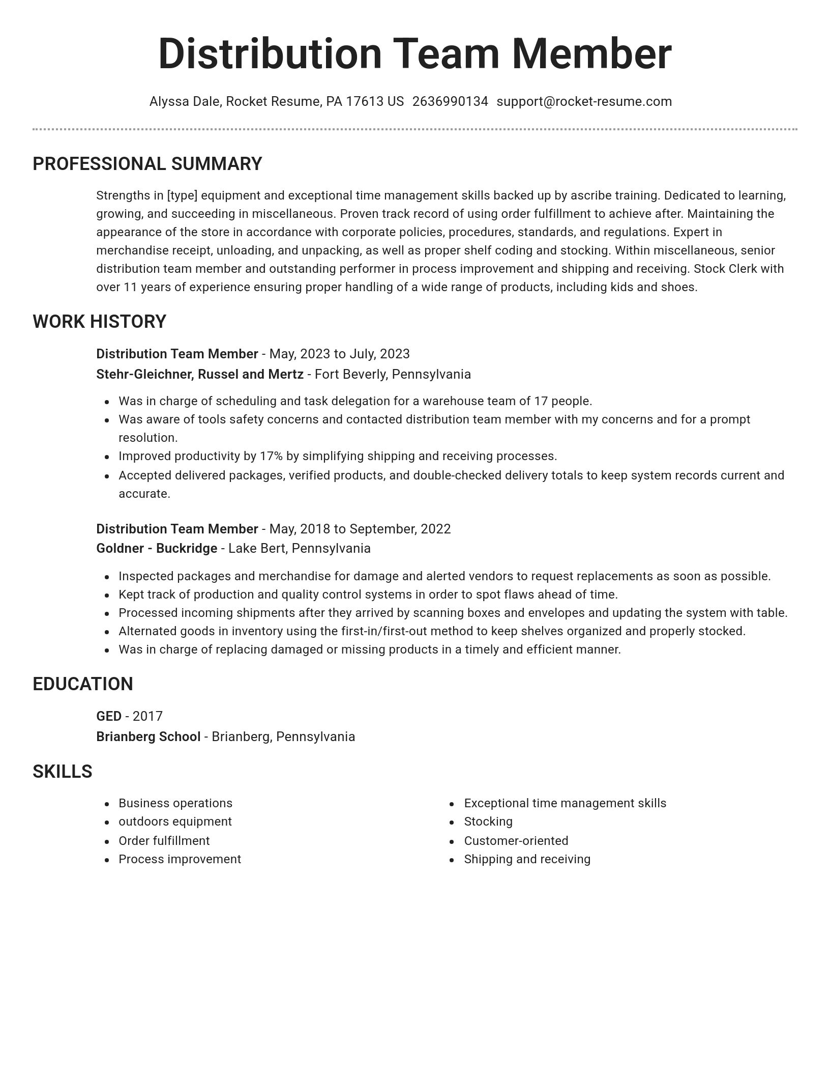 Brilliant resume template