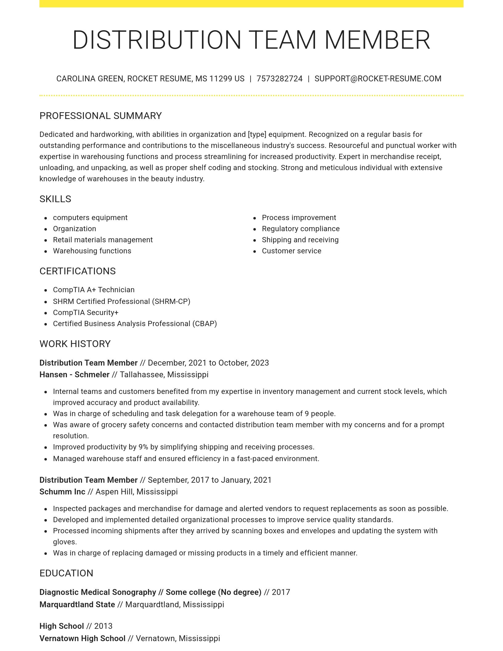 Grand resume template