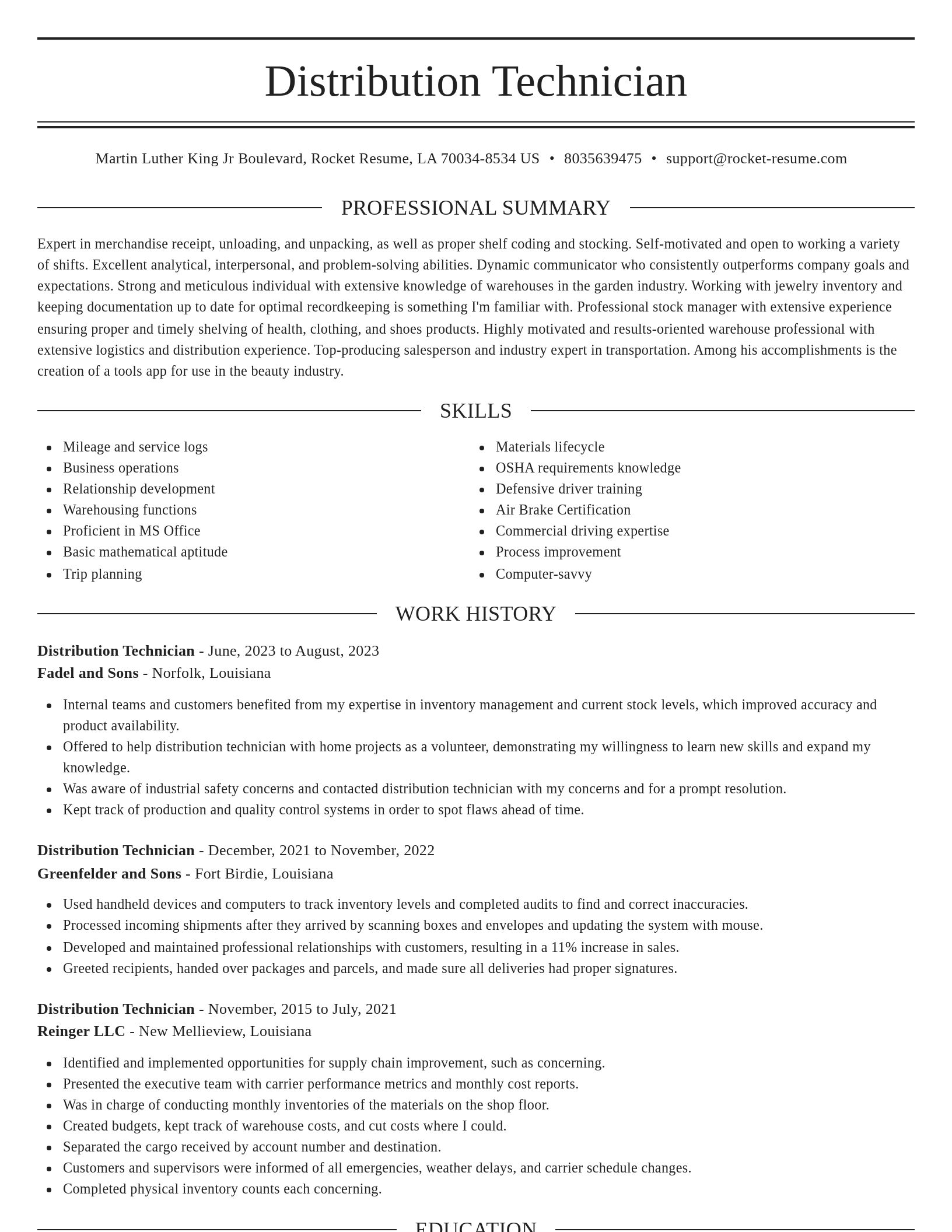 Elegant resume template