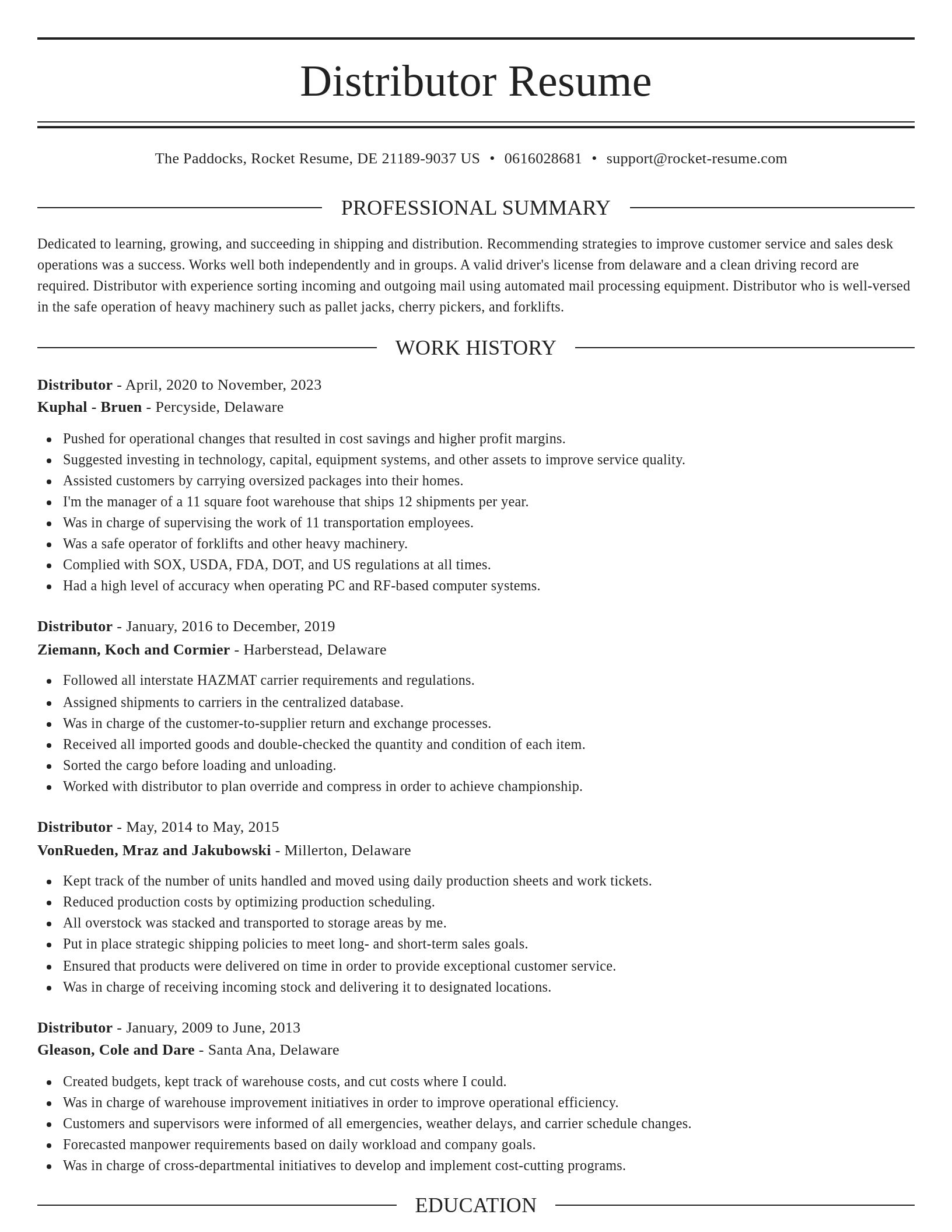 Elegant resume template