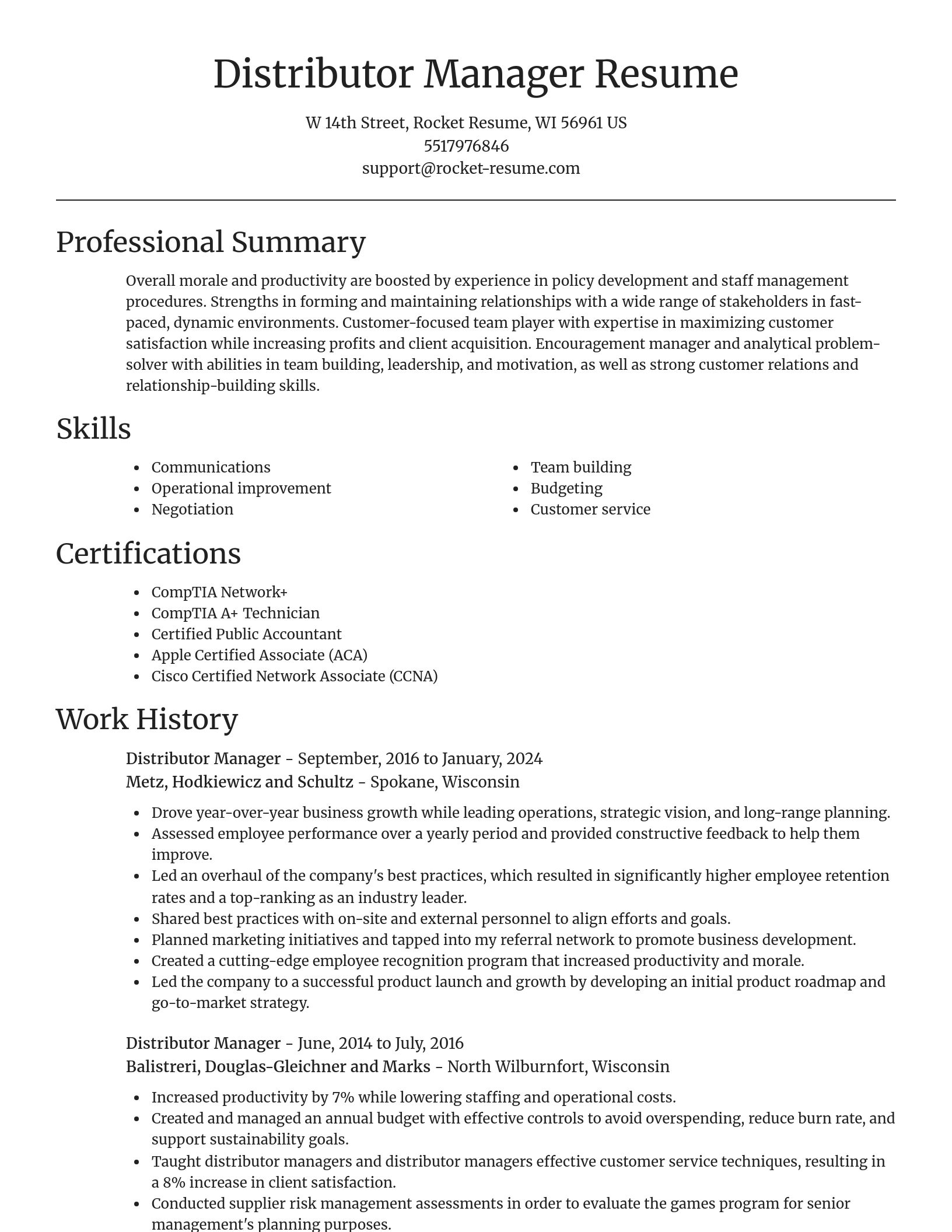 Focal Point resume template