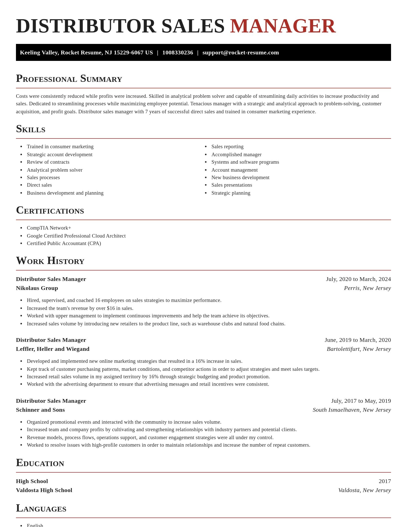 Exquisite resume template