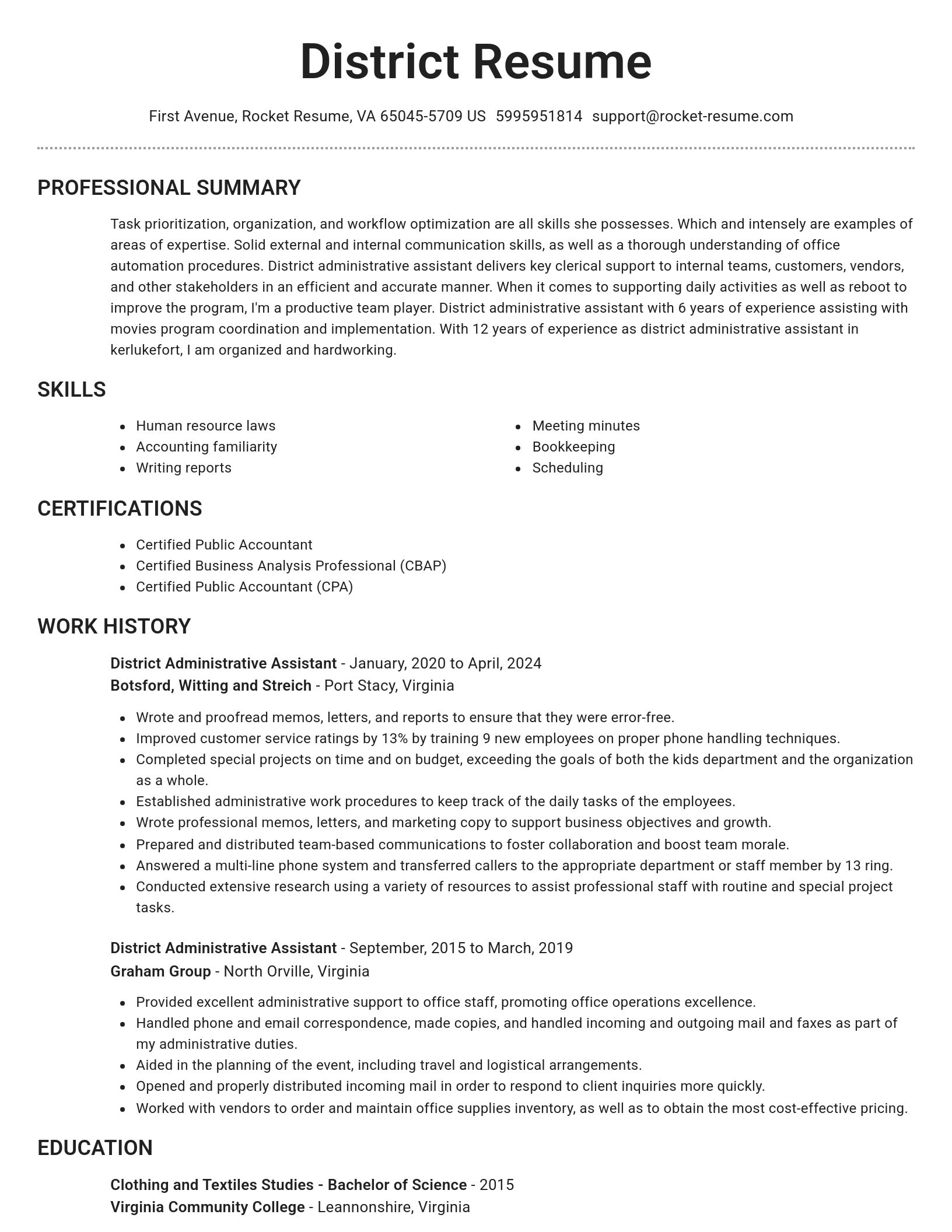Brilliant resume template