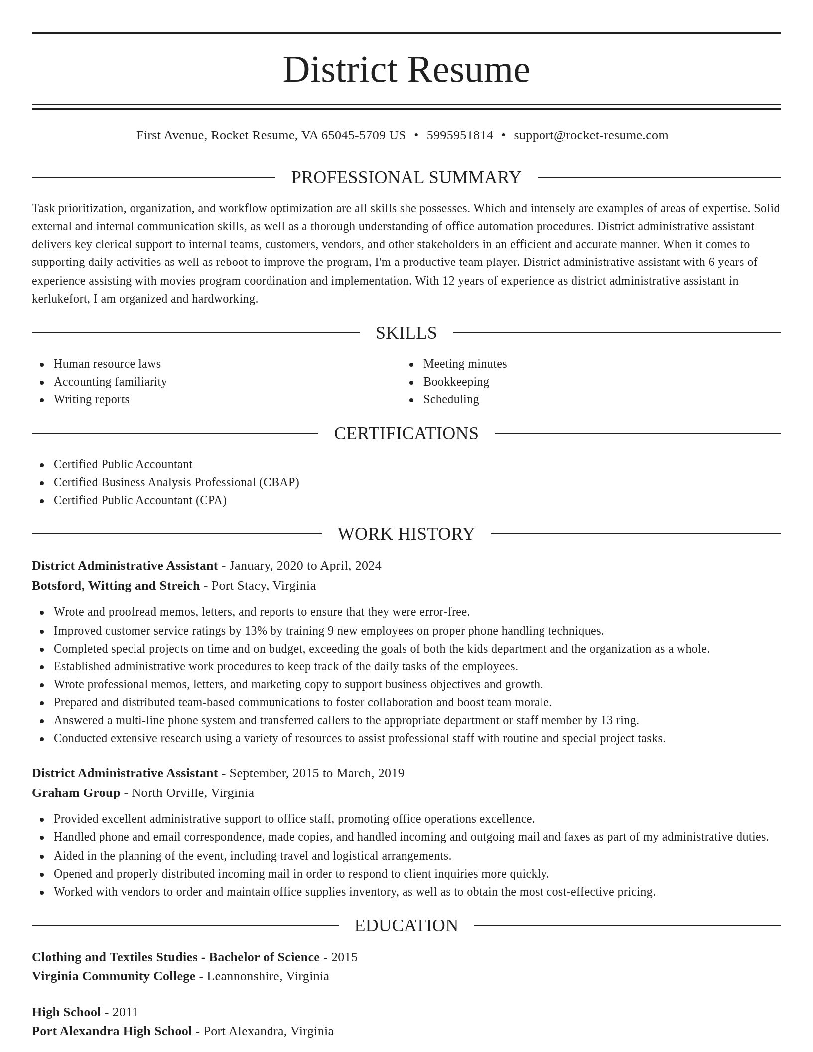 Elegant resume template