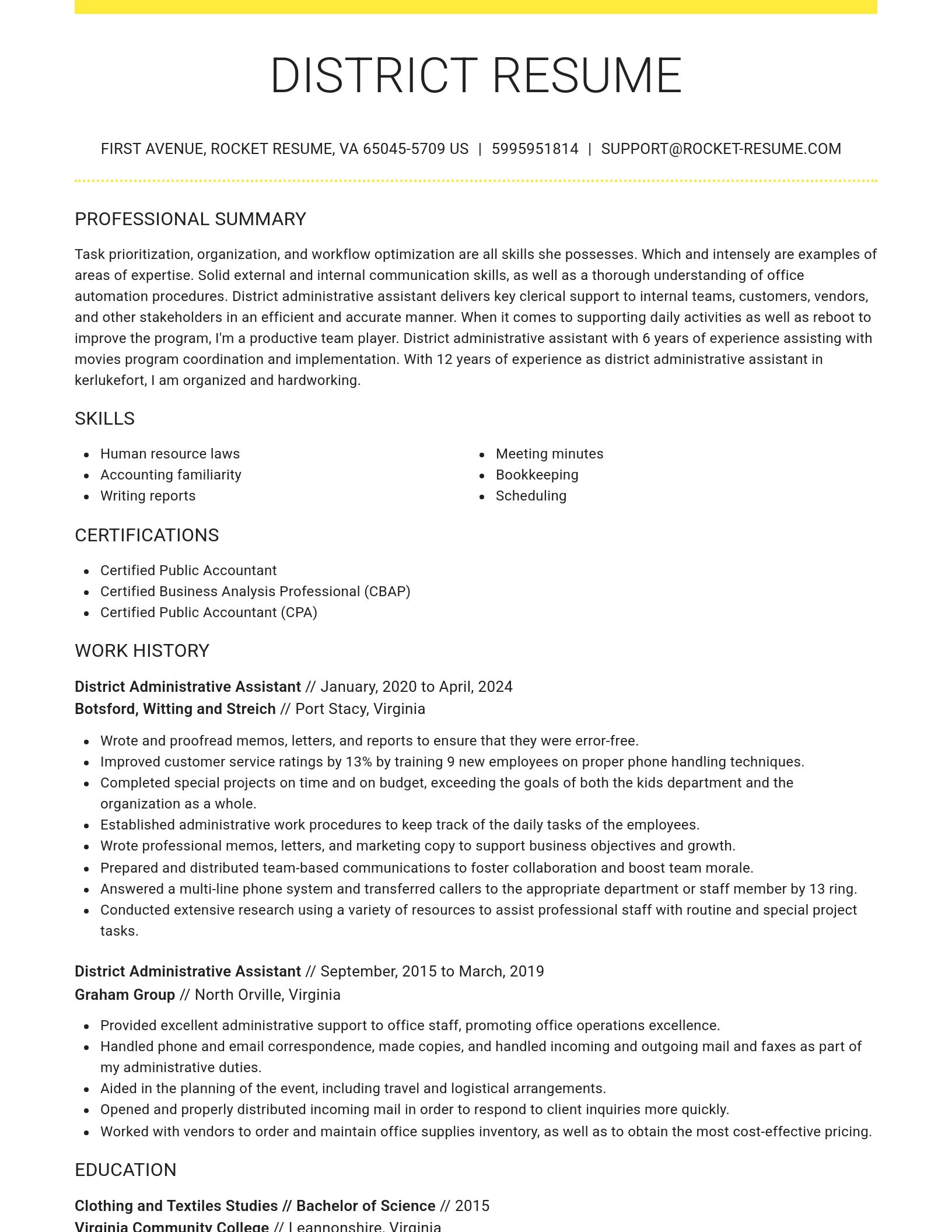Grand resume template