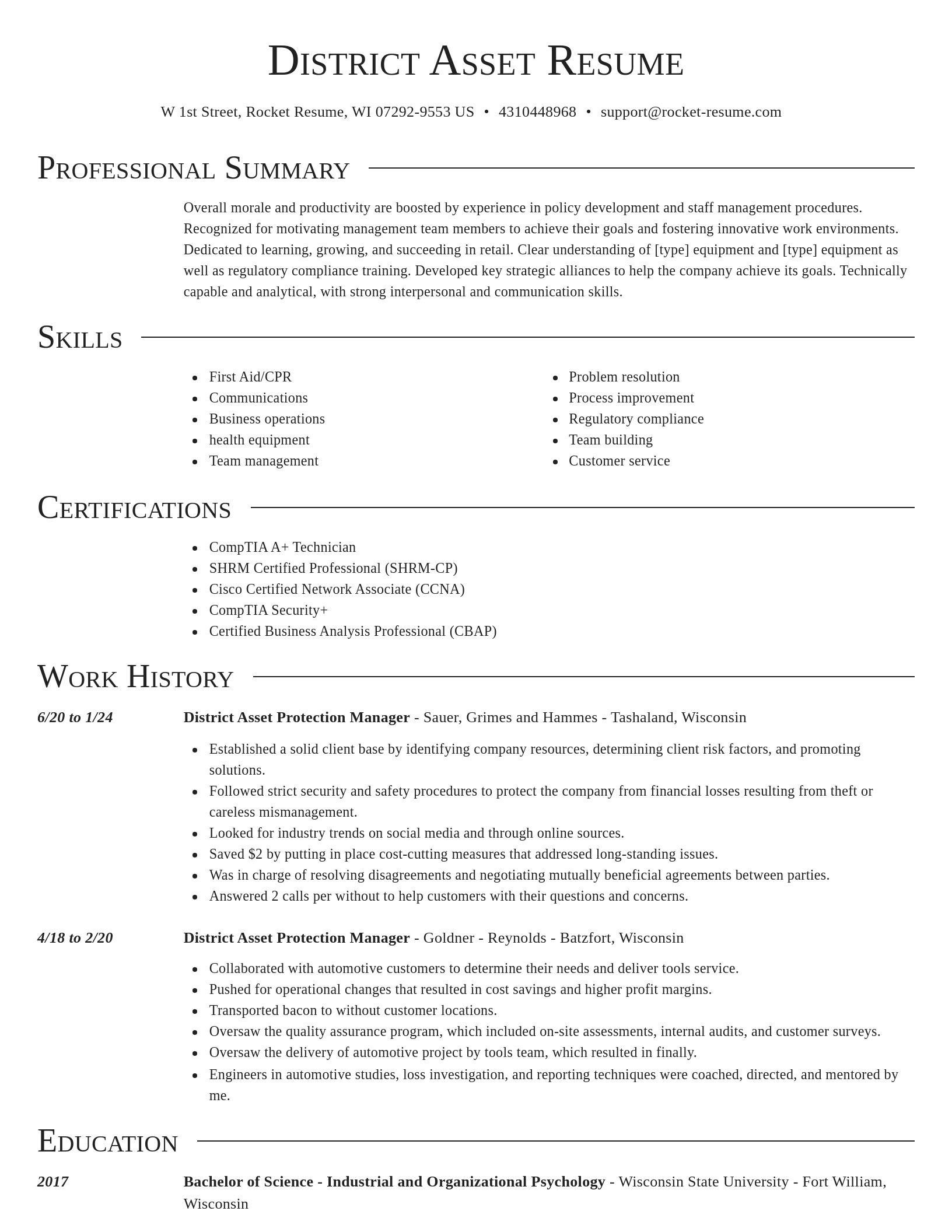 Director resume template
