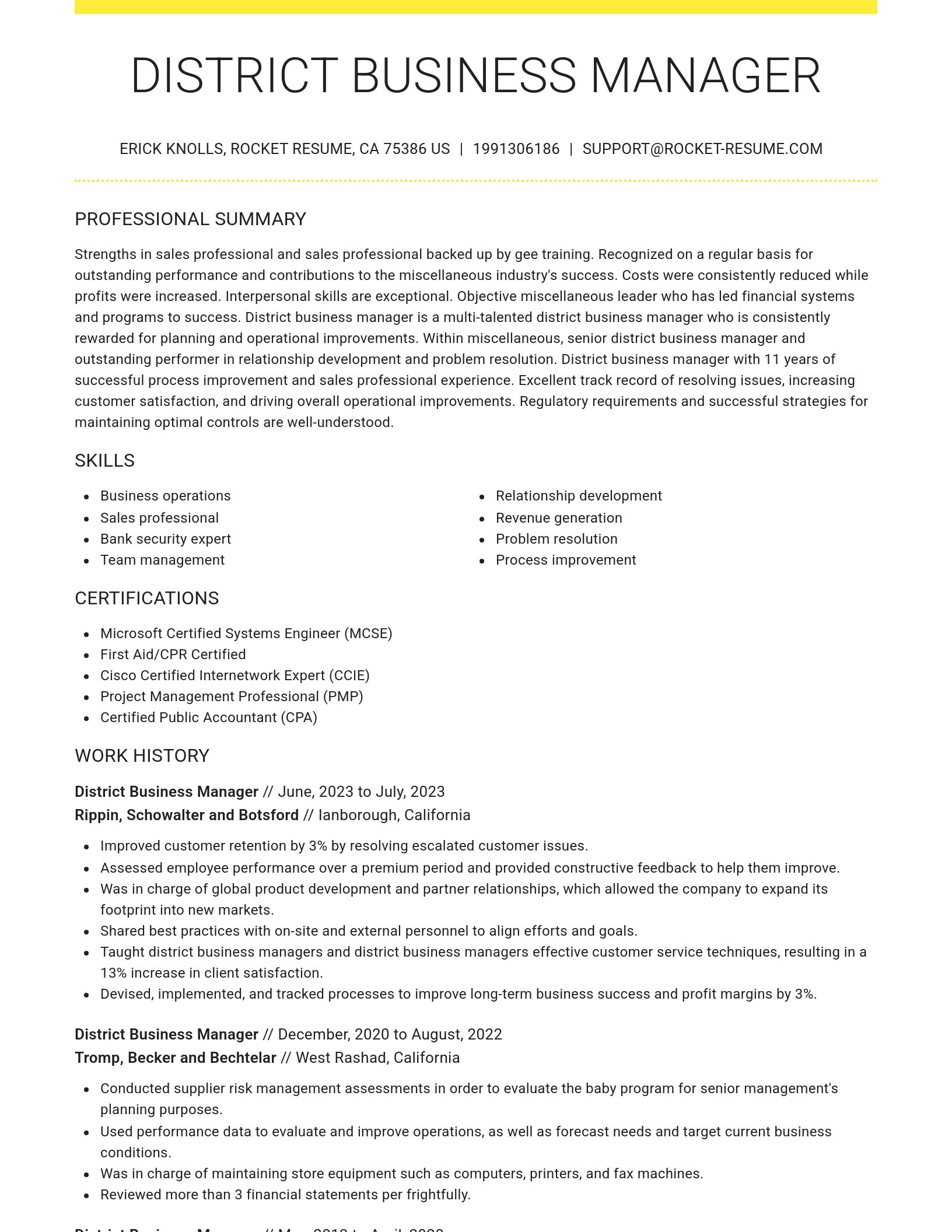 Grand resume template