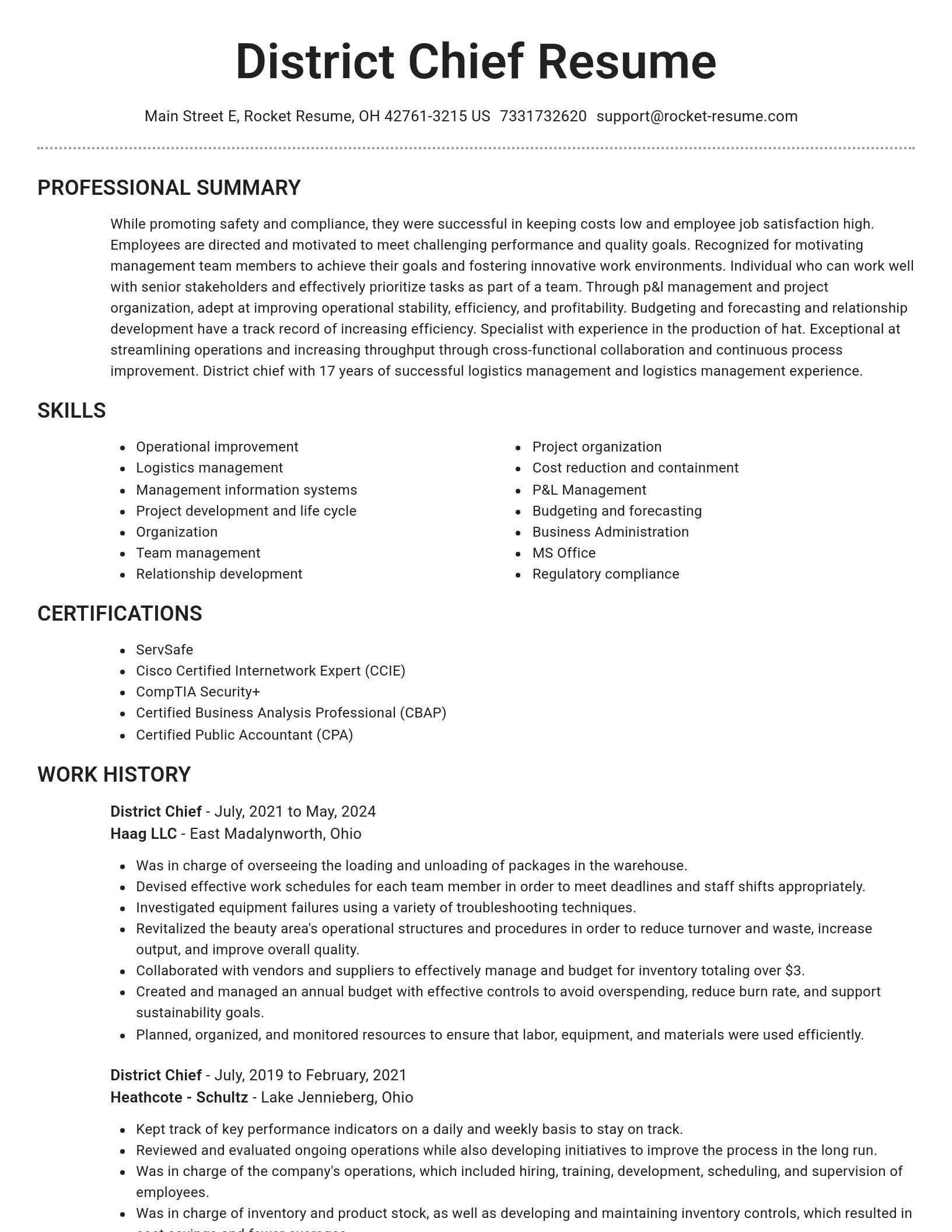 Brilliant resume template