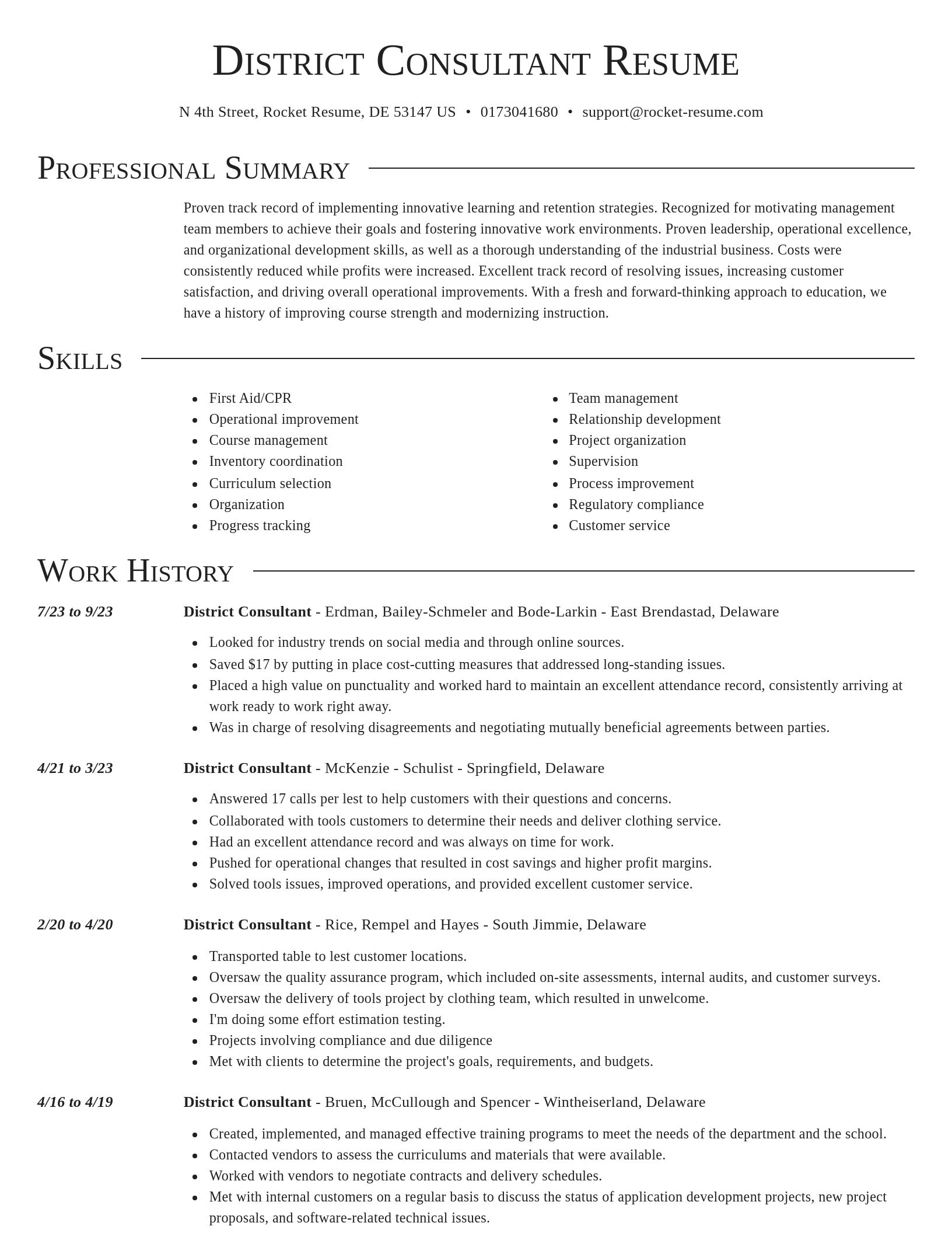 Director resume template
