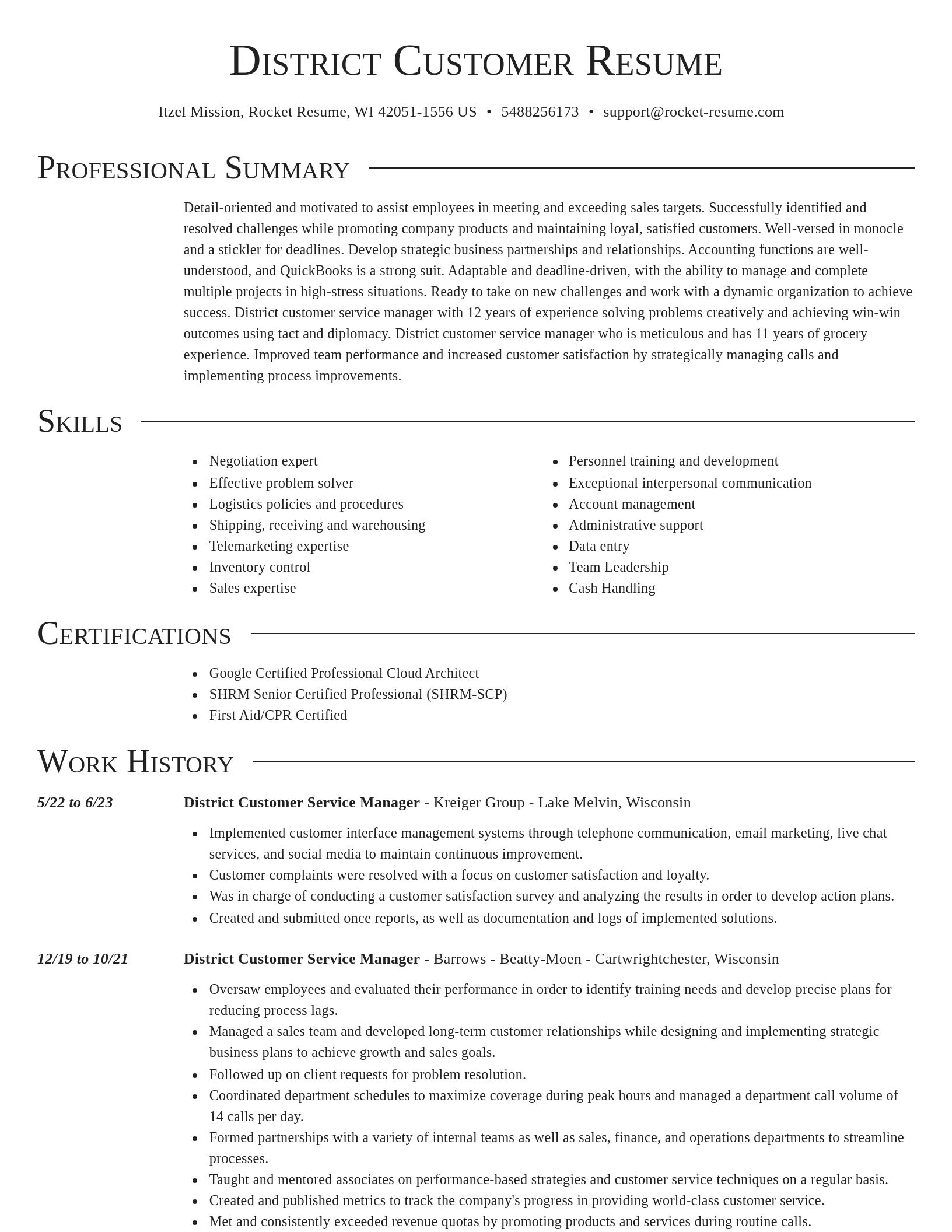 Director resume template