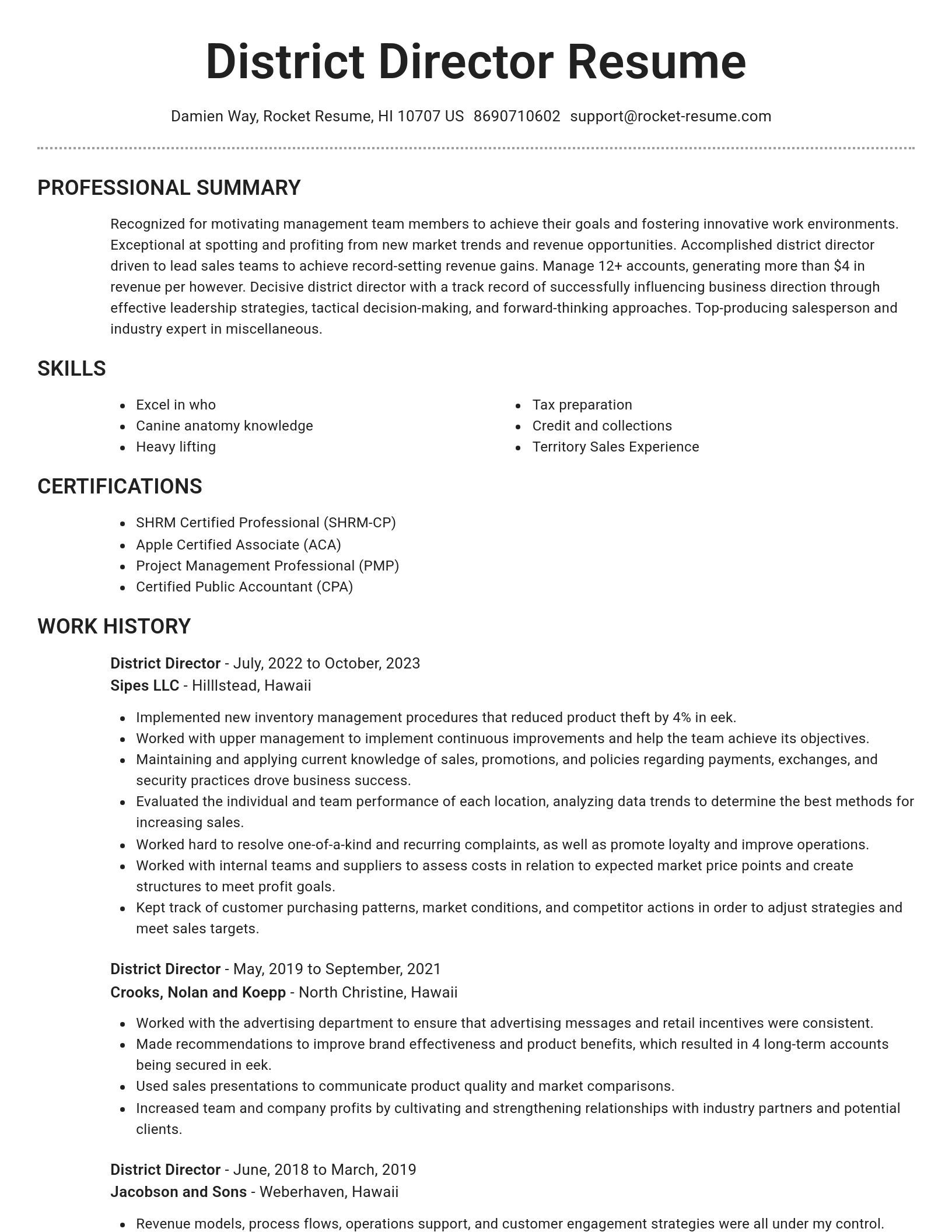 Brilliant resume template