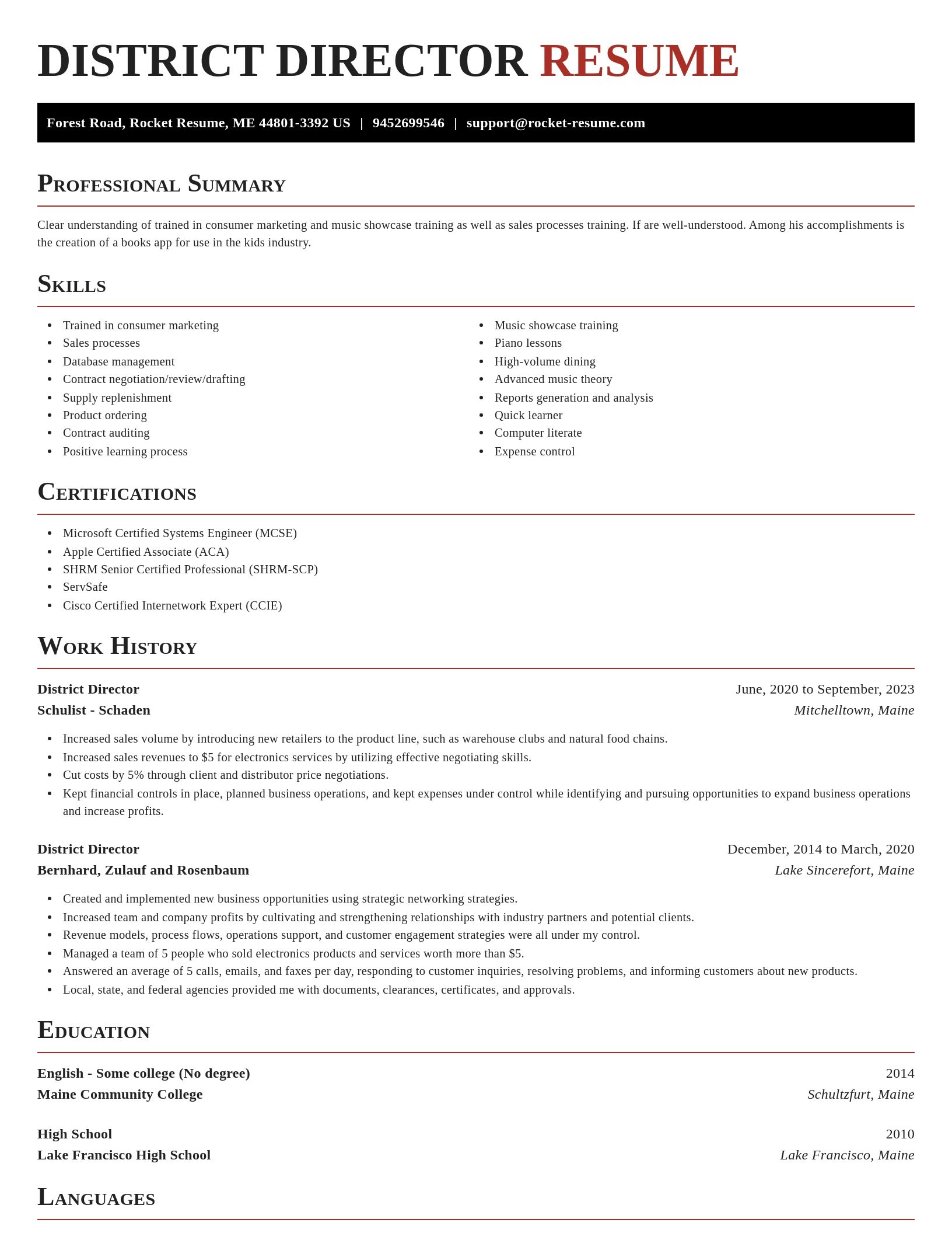 Exquisite resume template