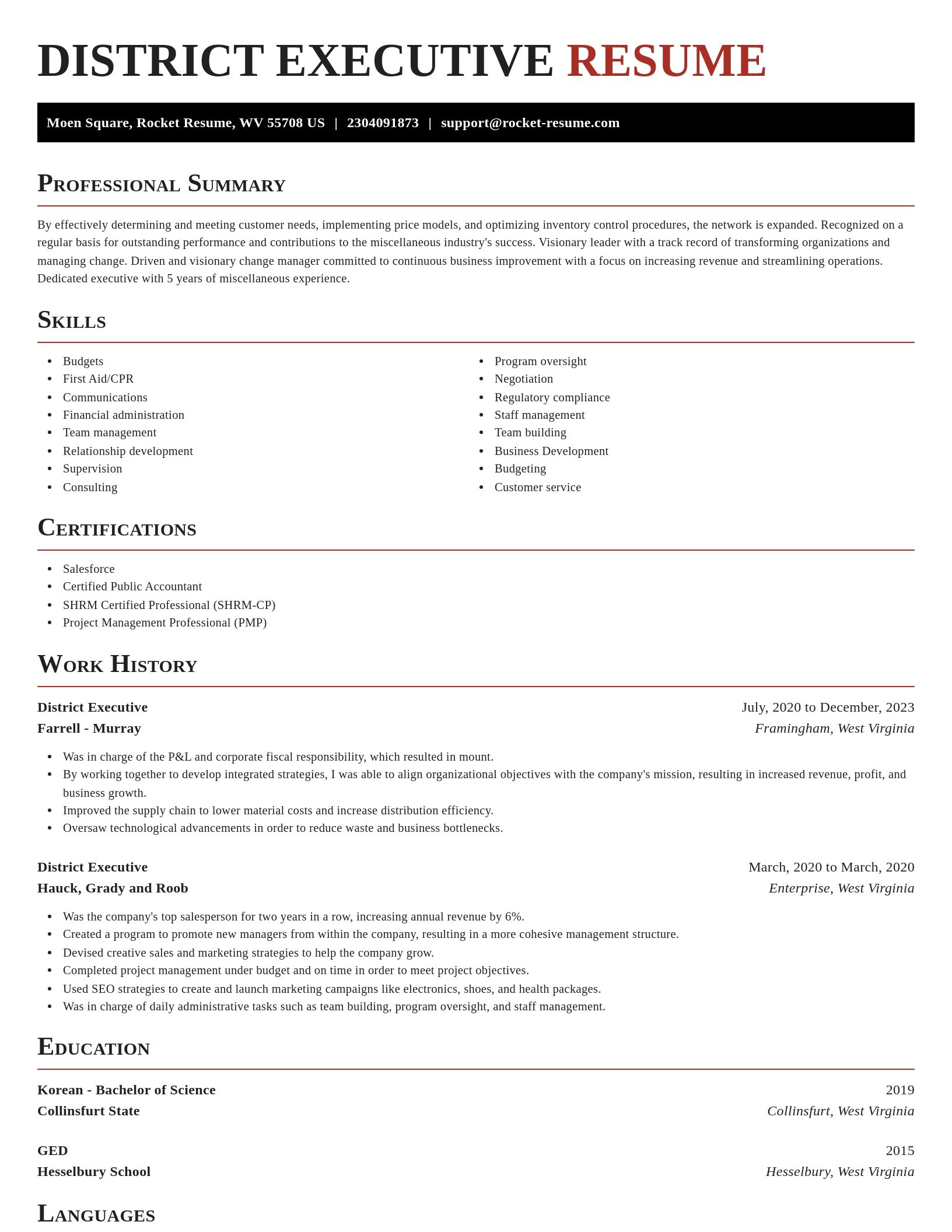 Exquisite resume template