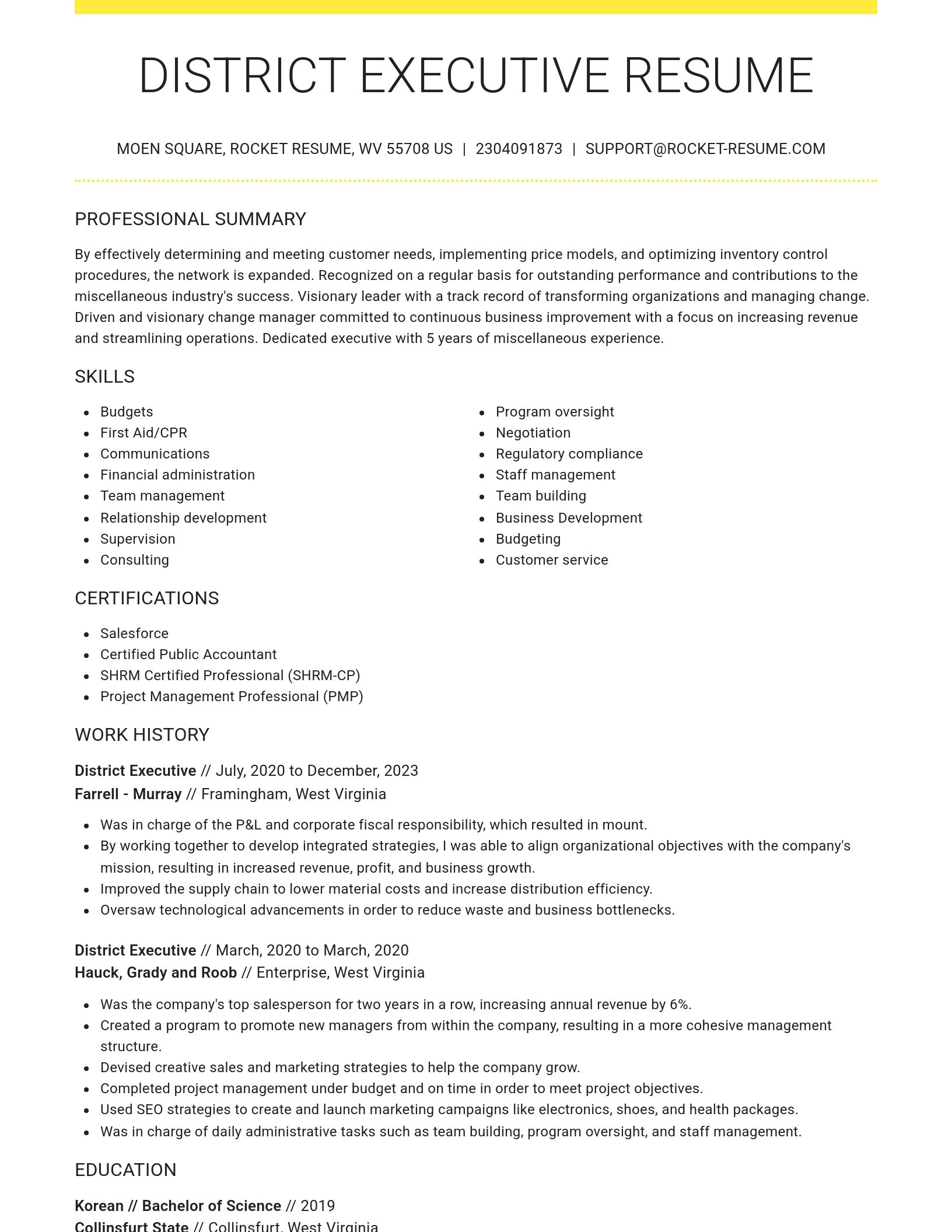 Grand resume template