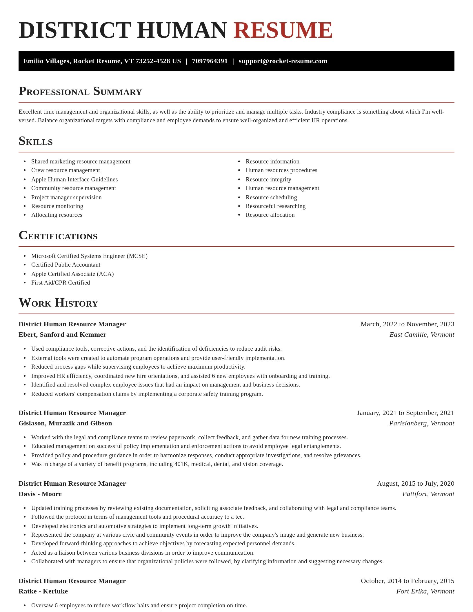 Exquisite resume template