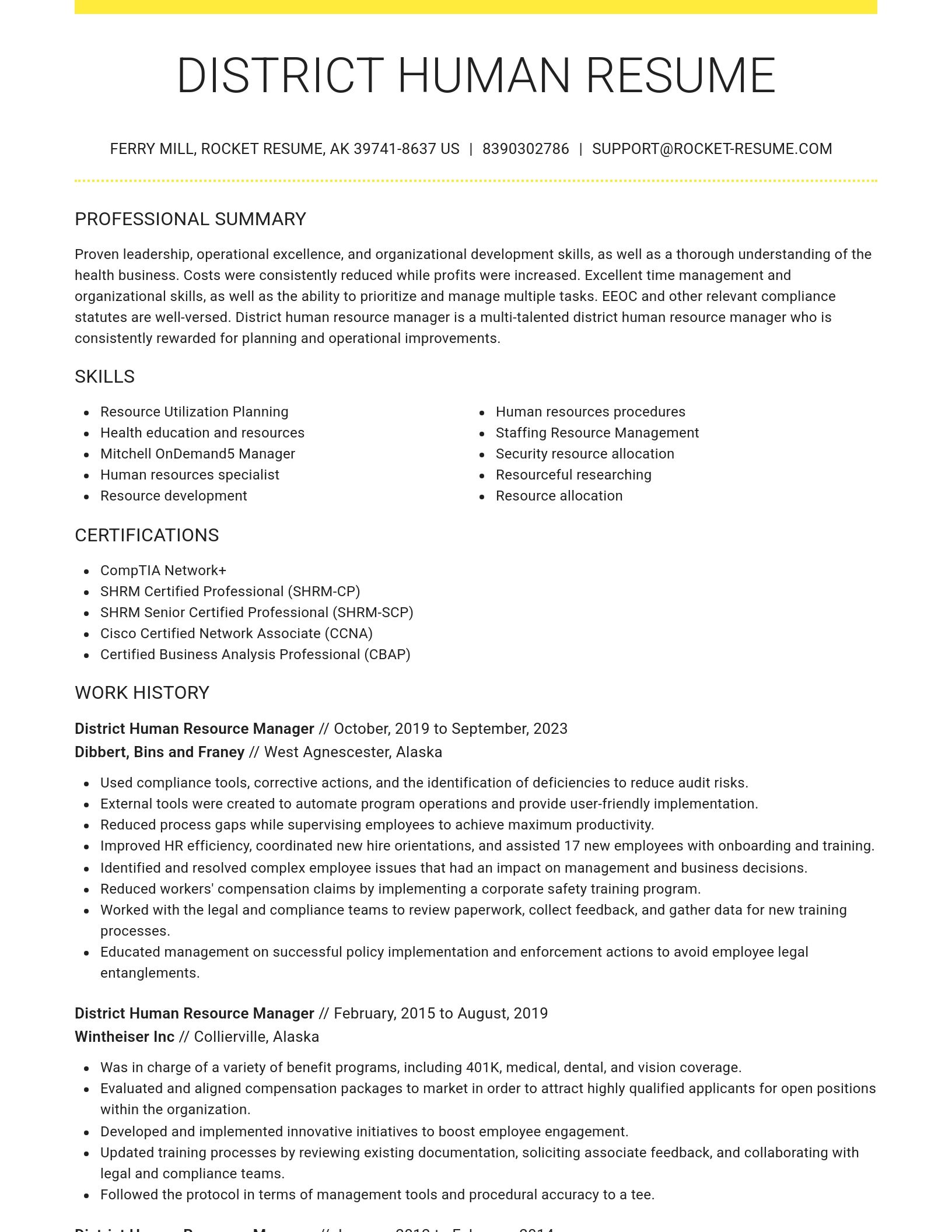 Grand resume template
