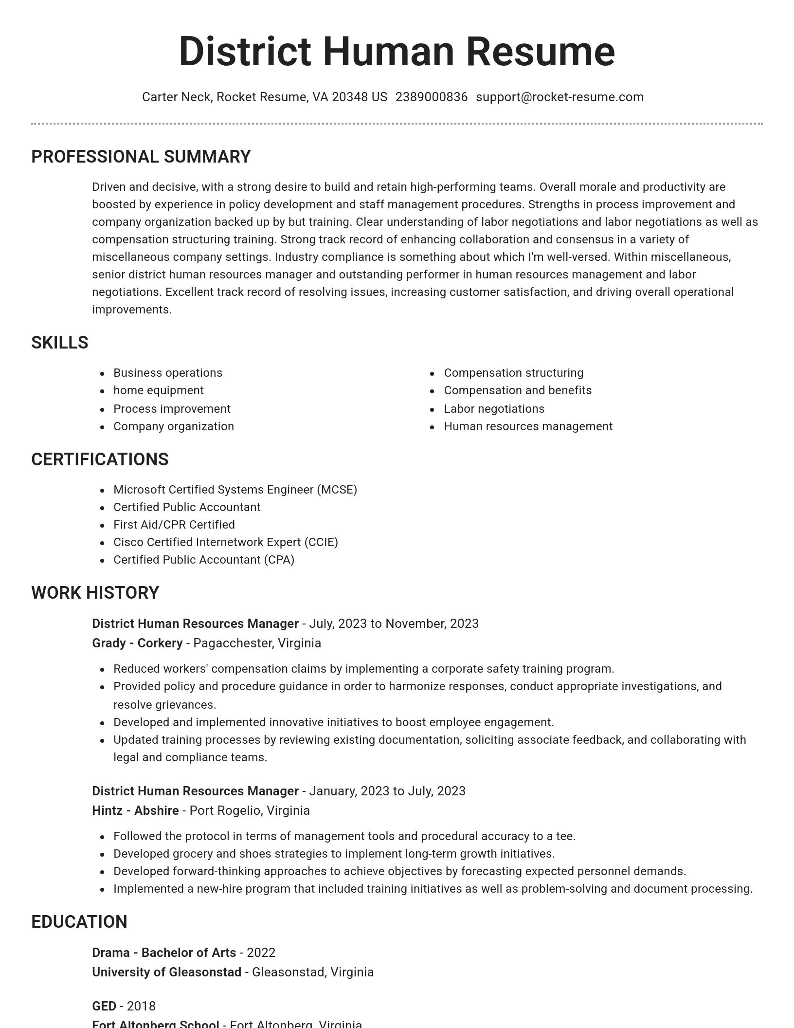 Brilliant resume template