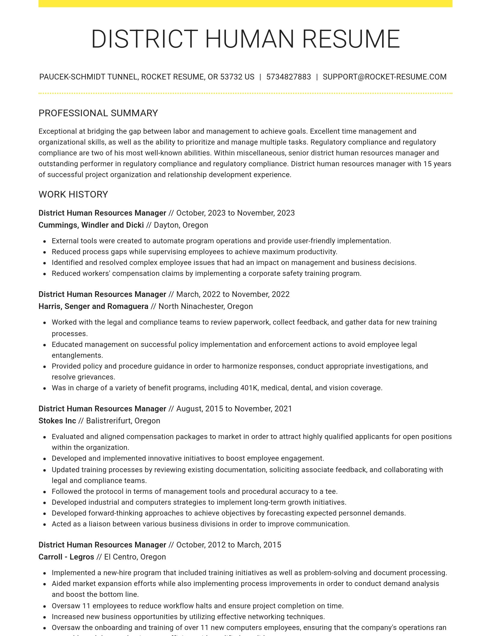 Grand resume template