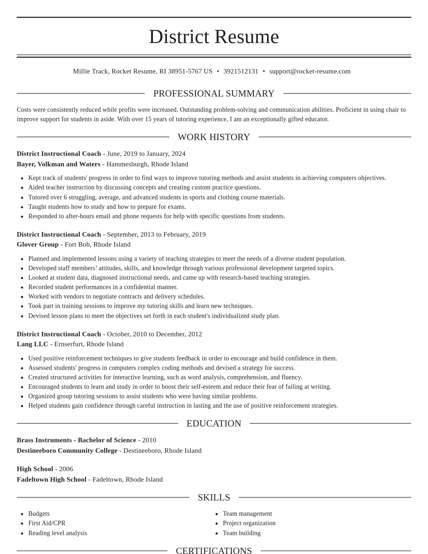 Elegant resume template
