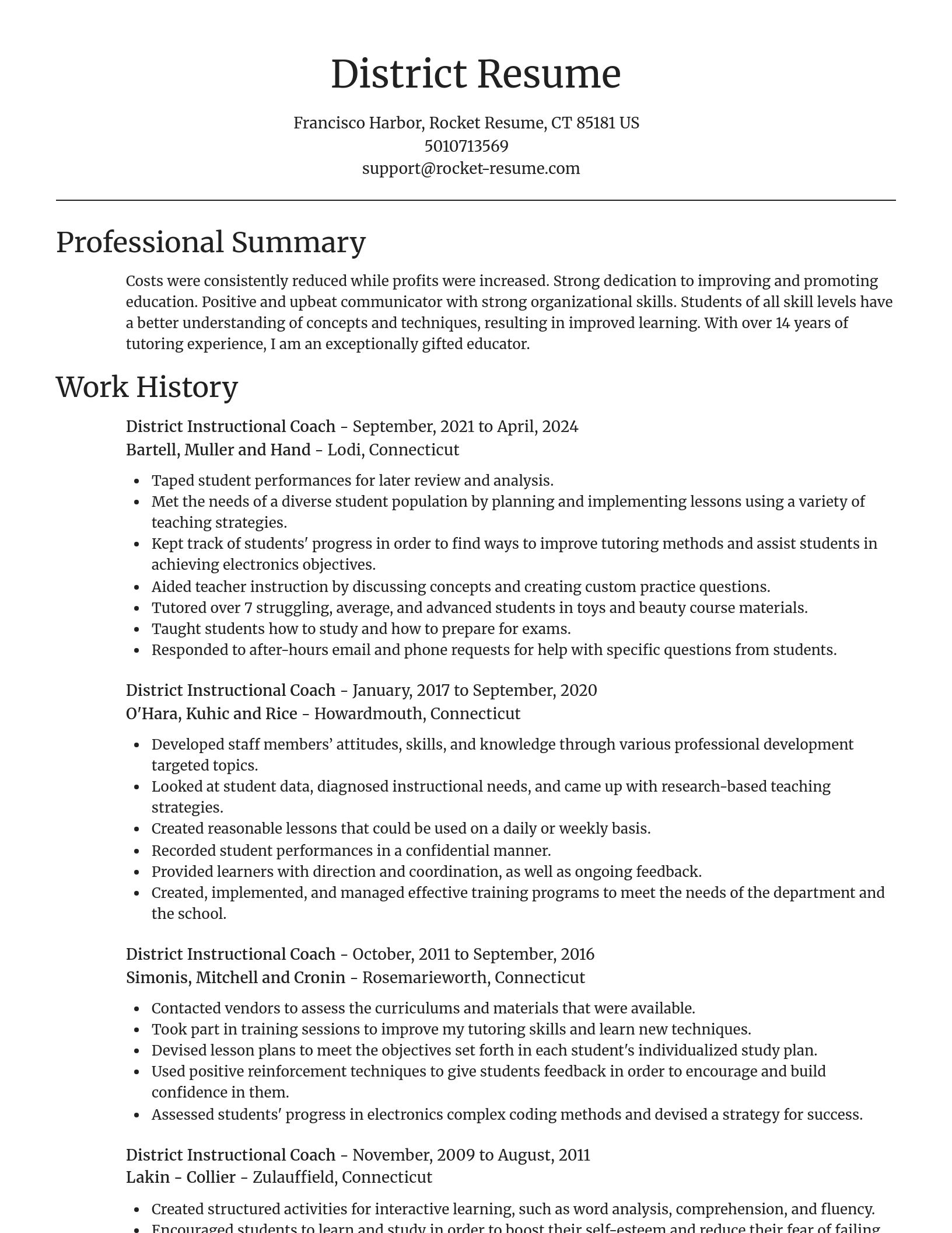 Focal Point resume template