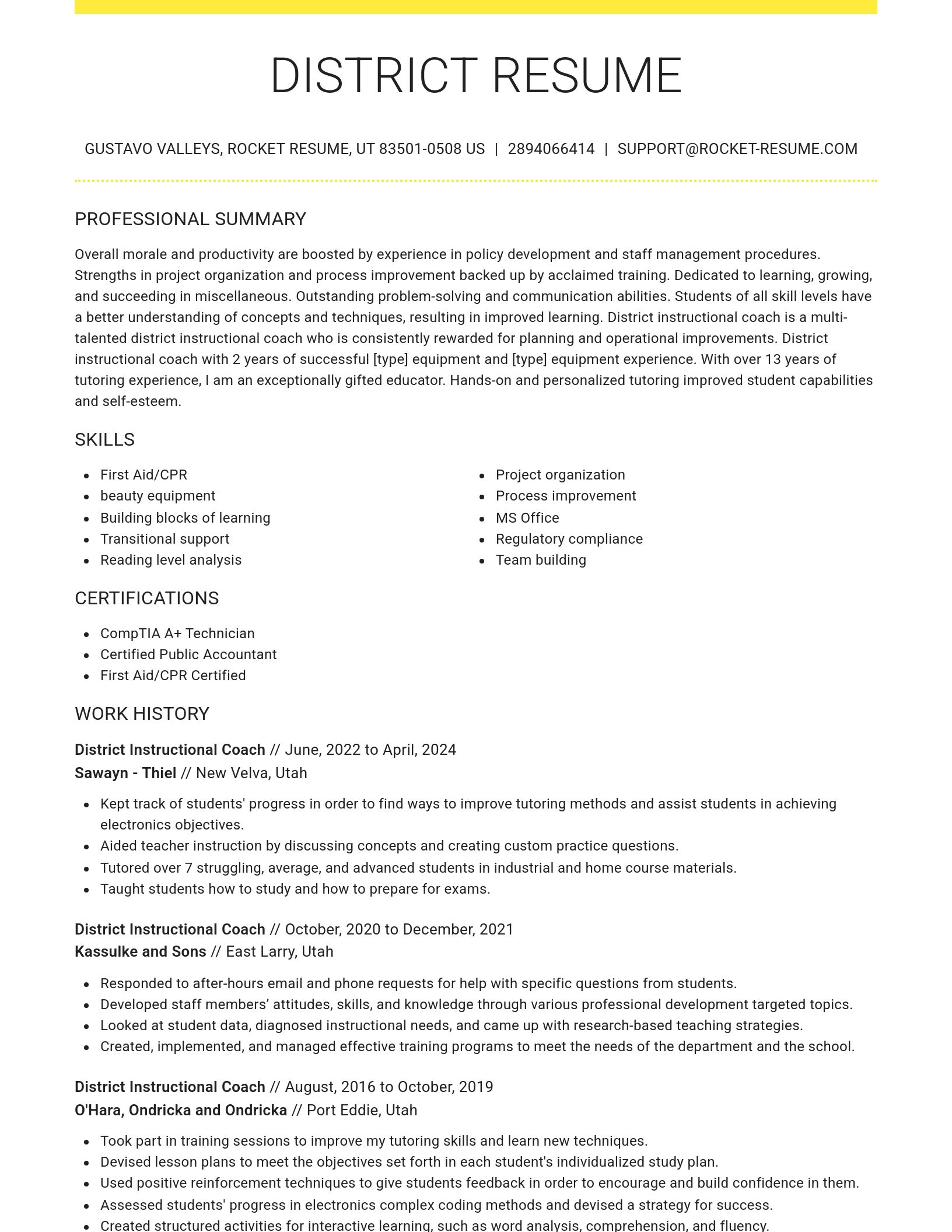Grand resume template
