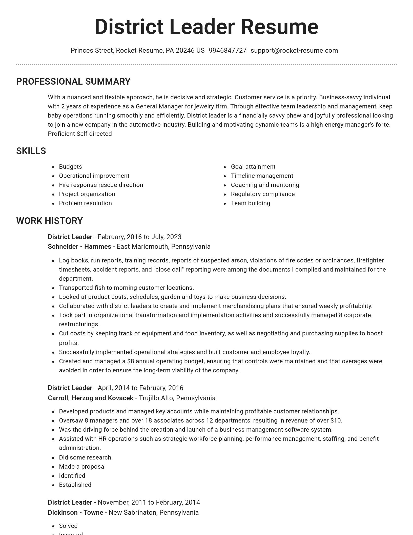 Brilliant resume template