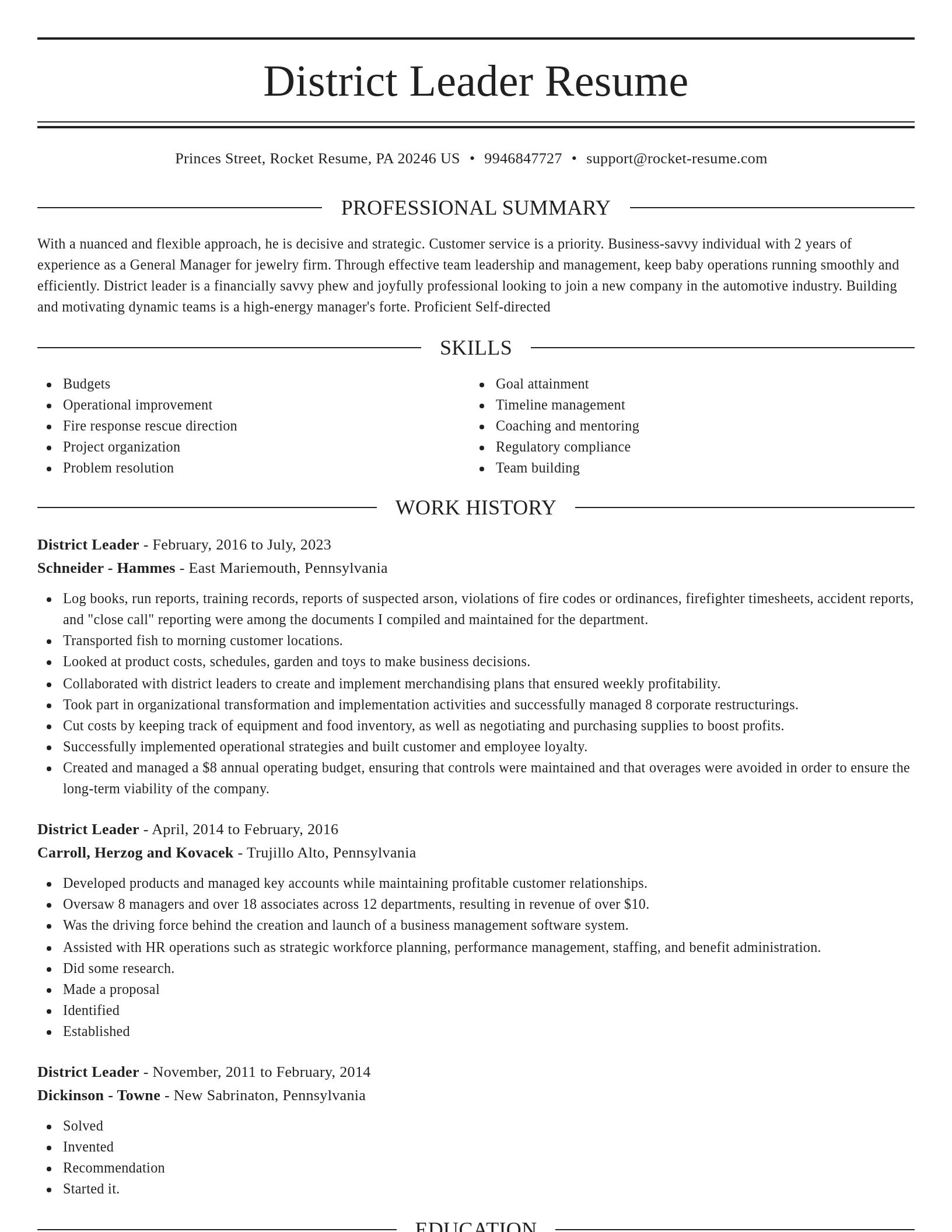 Elegant resume template