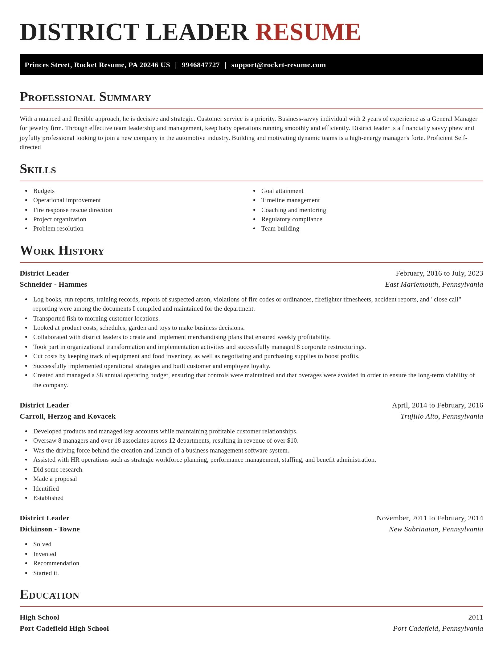 Exquisite resume template