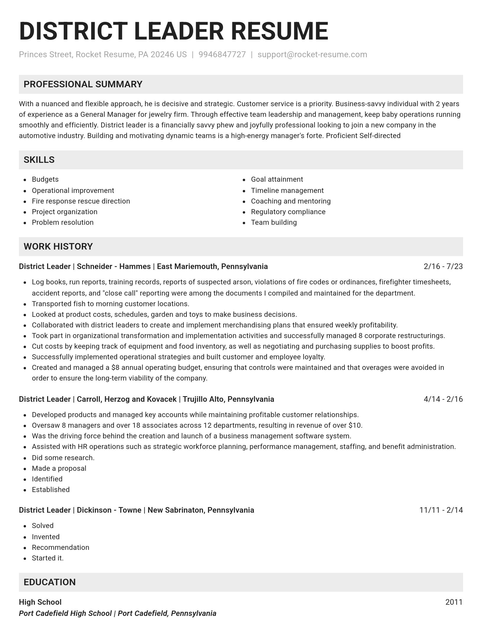 Genius resume template