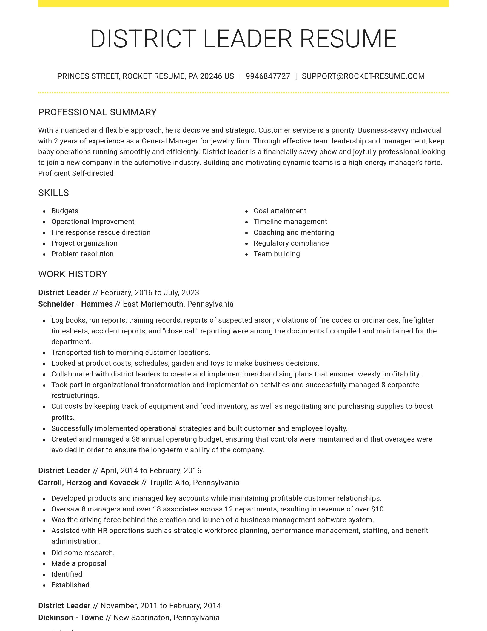 Grand resume template