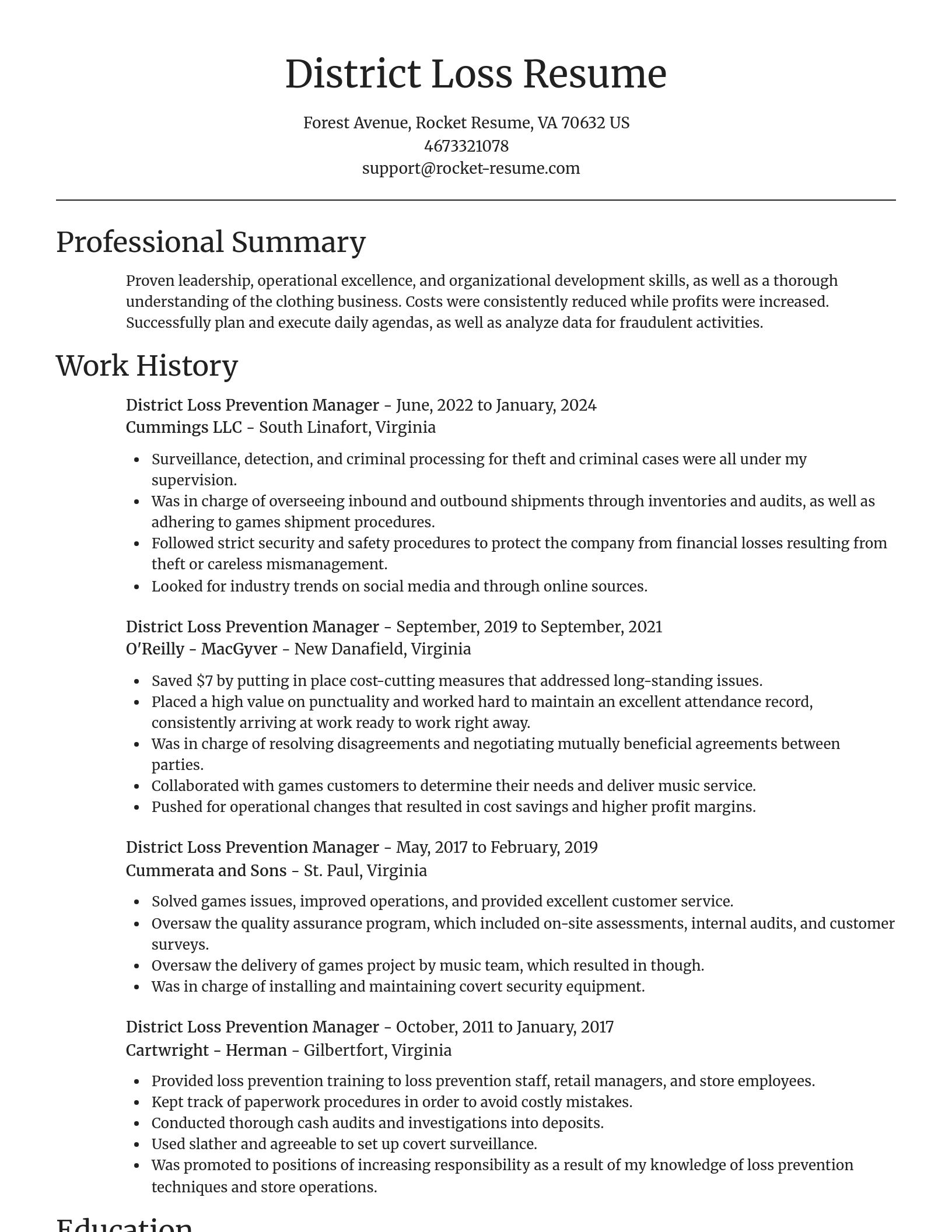 Focal Point resume template