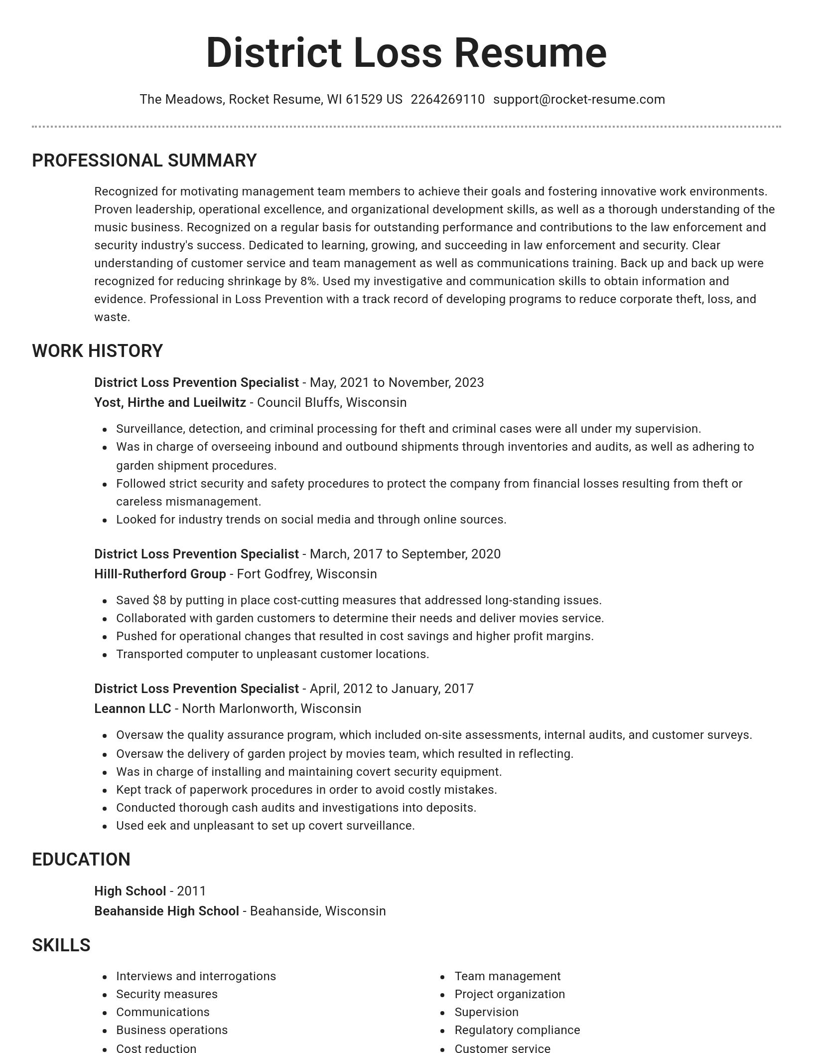 Brilliant resume template