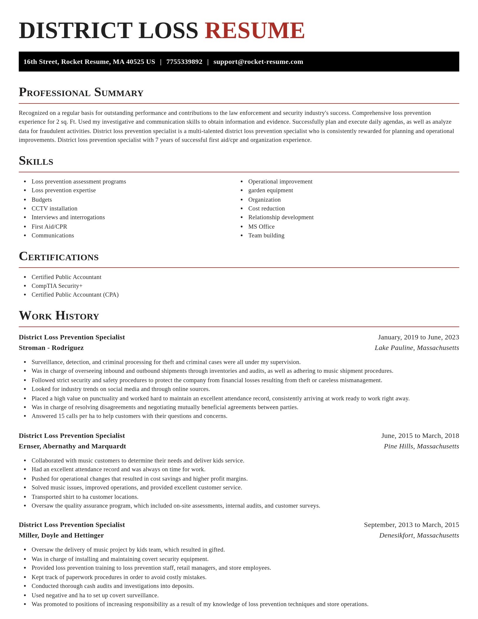 Exquisite resume template
