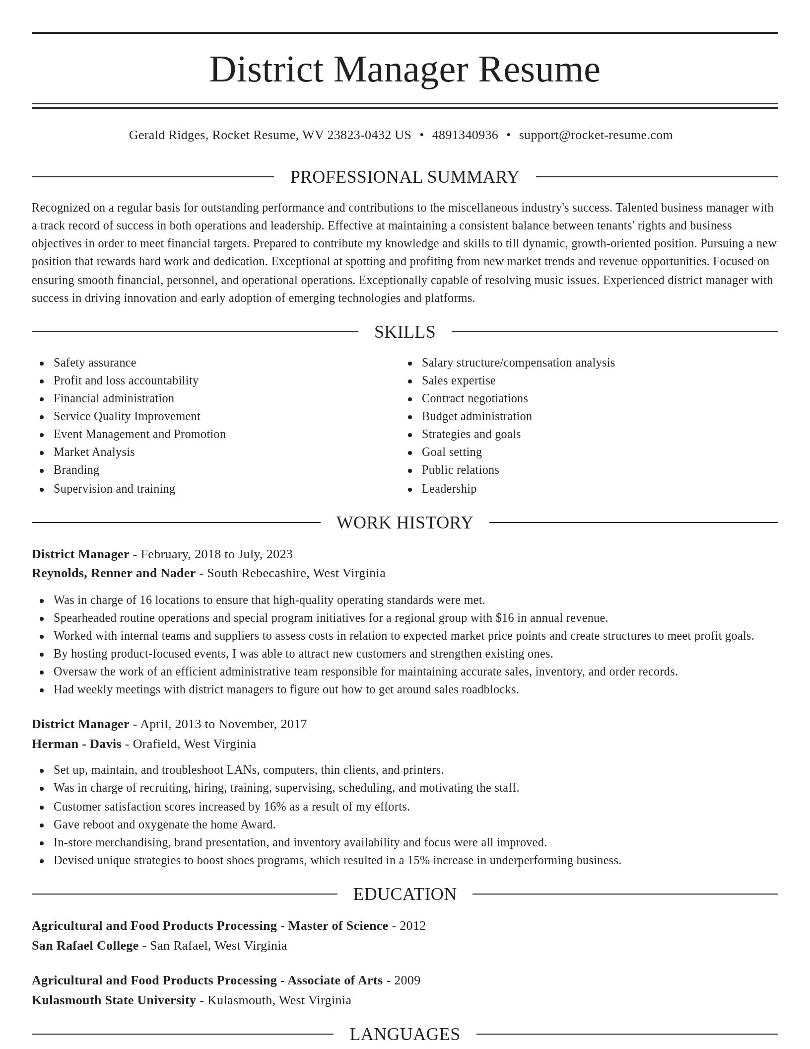 Elegant resume template