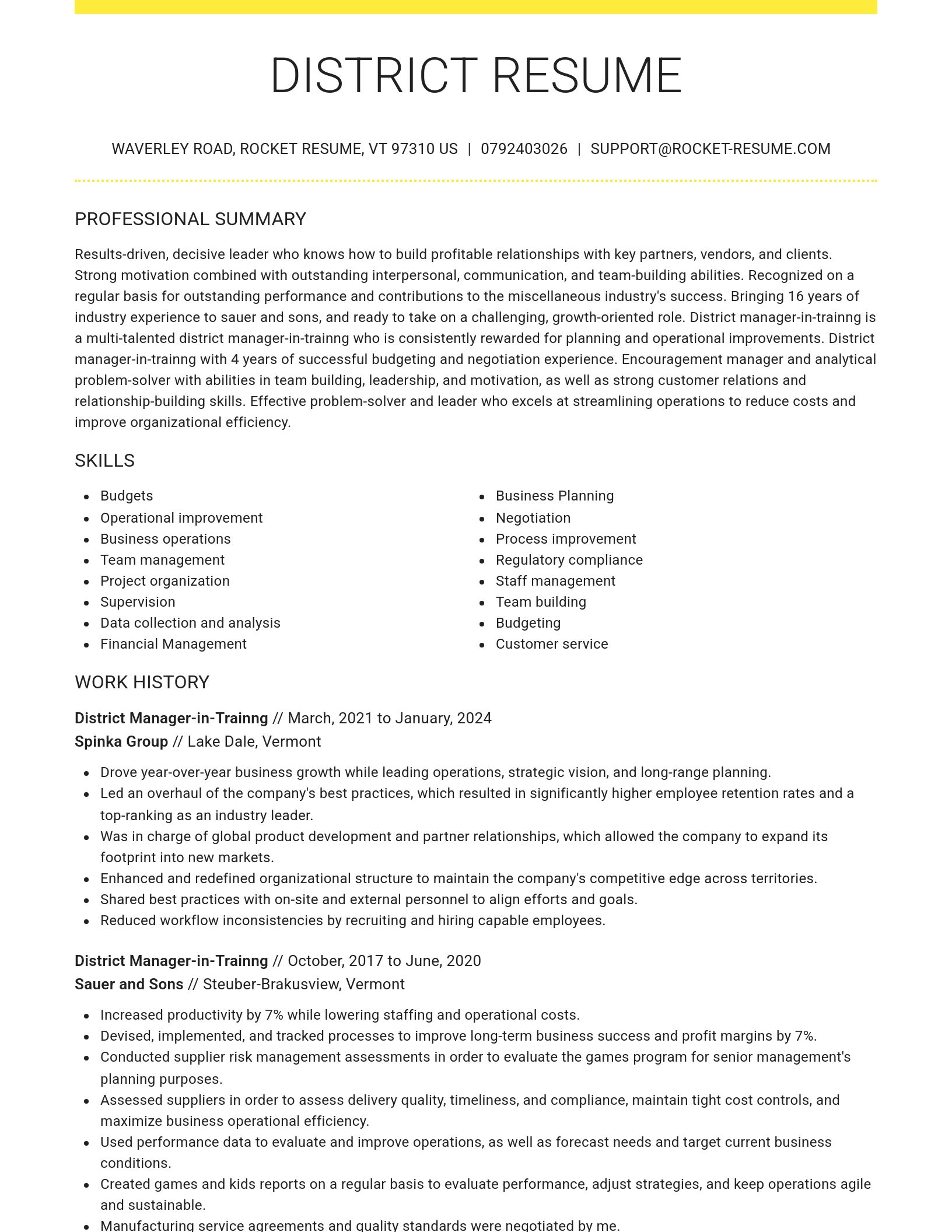 Grand resume template