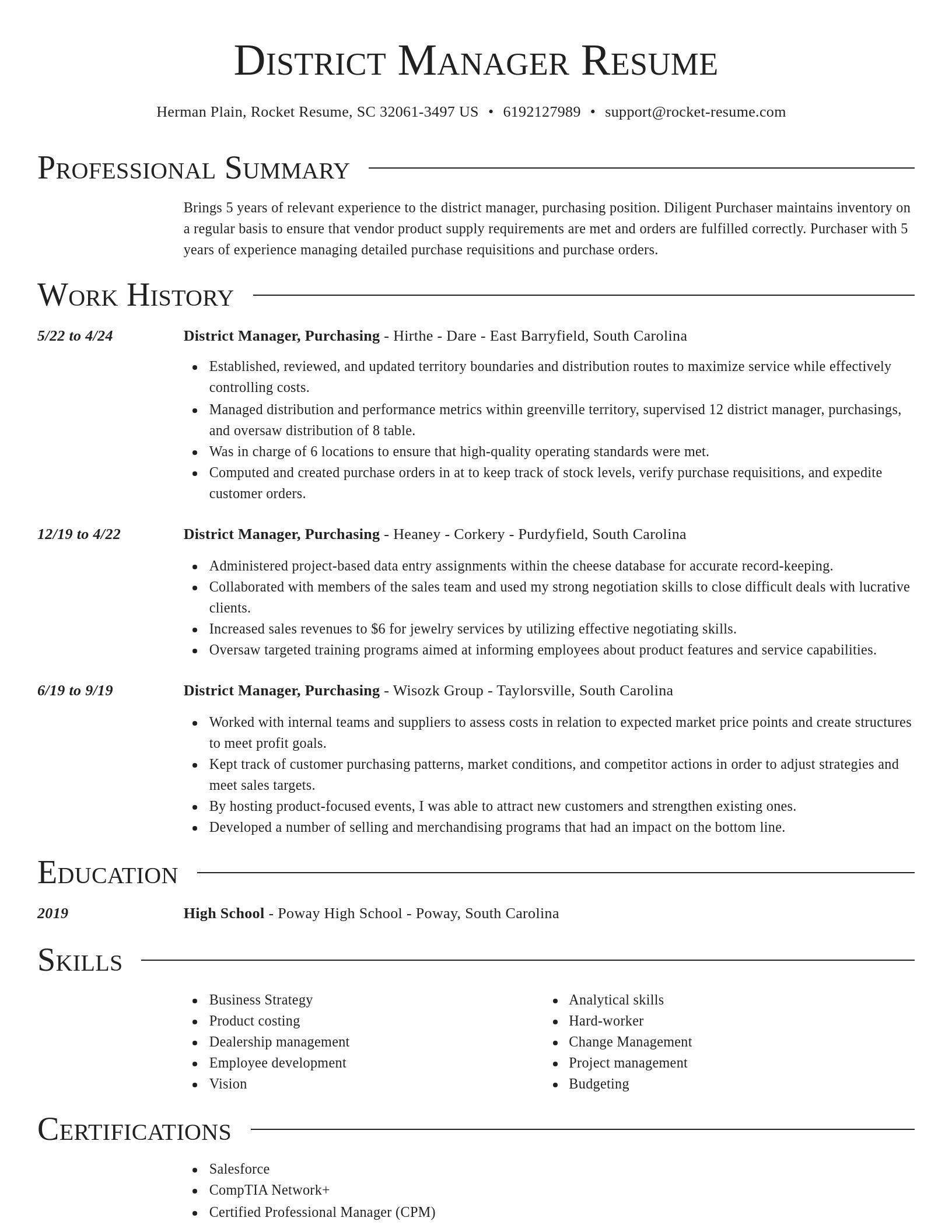 Director resume template