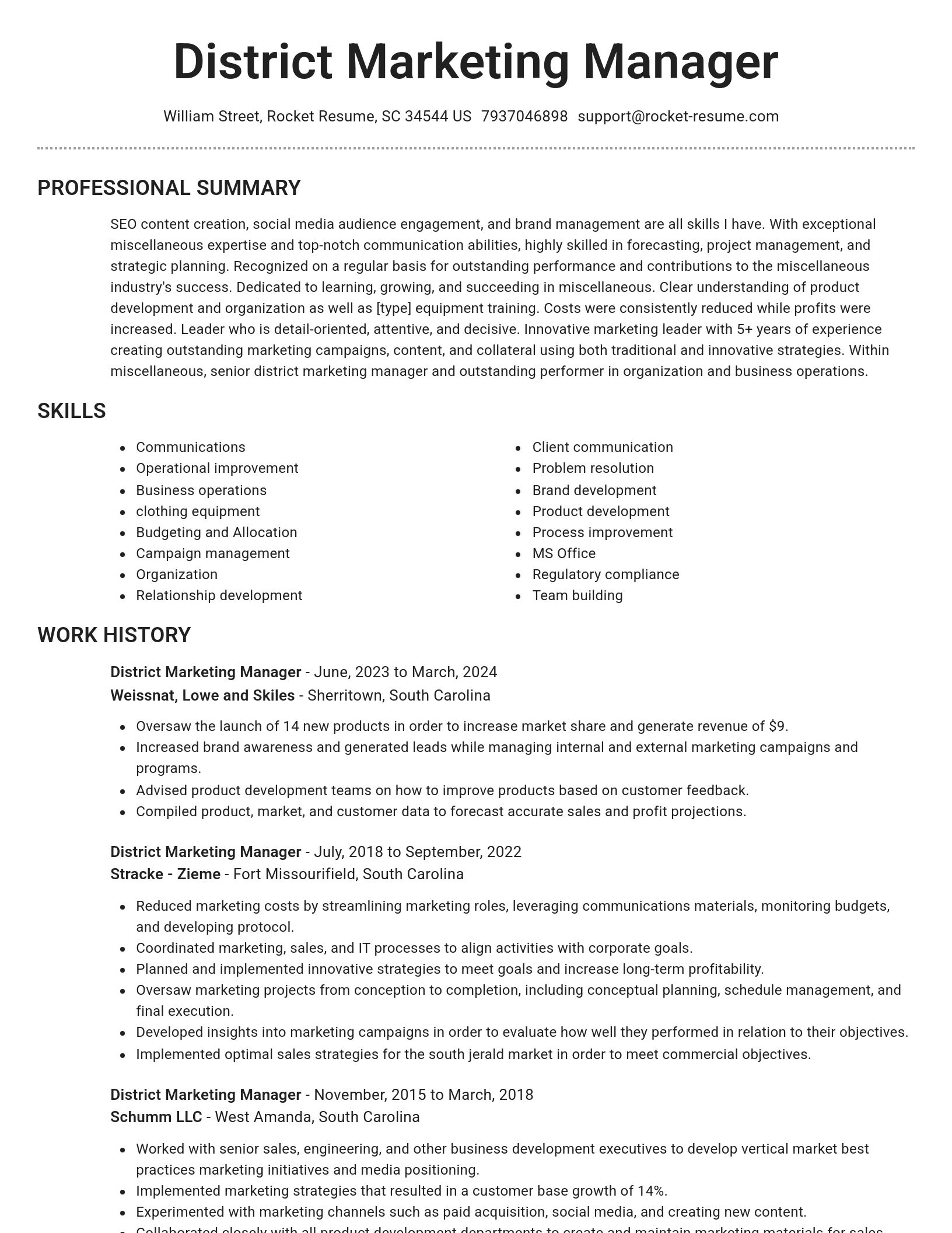 Brilliant resume template