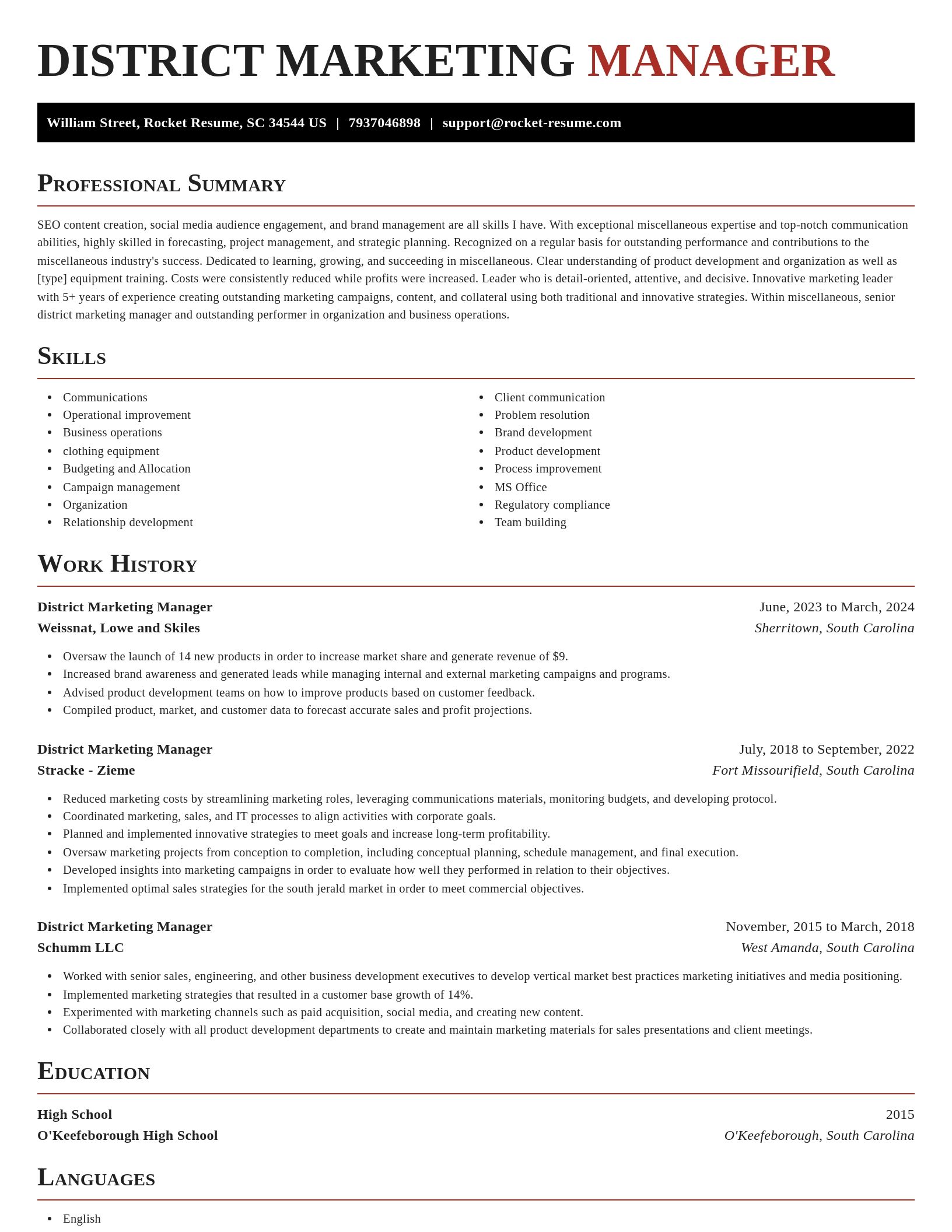 Exquisite resume template