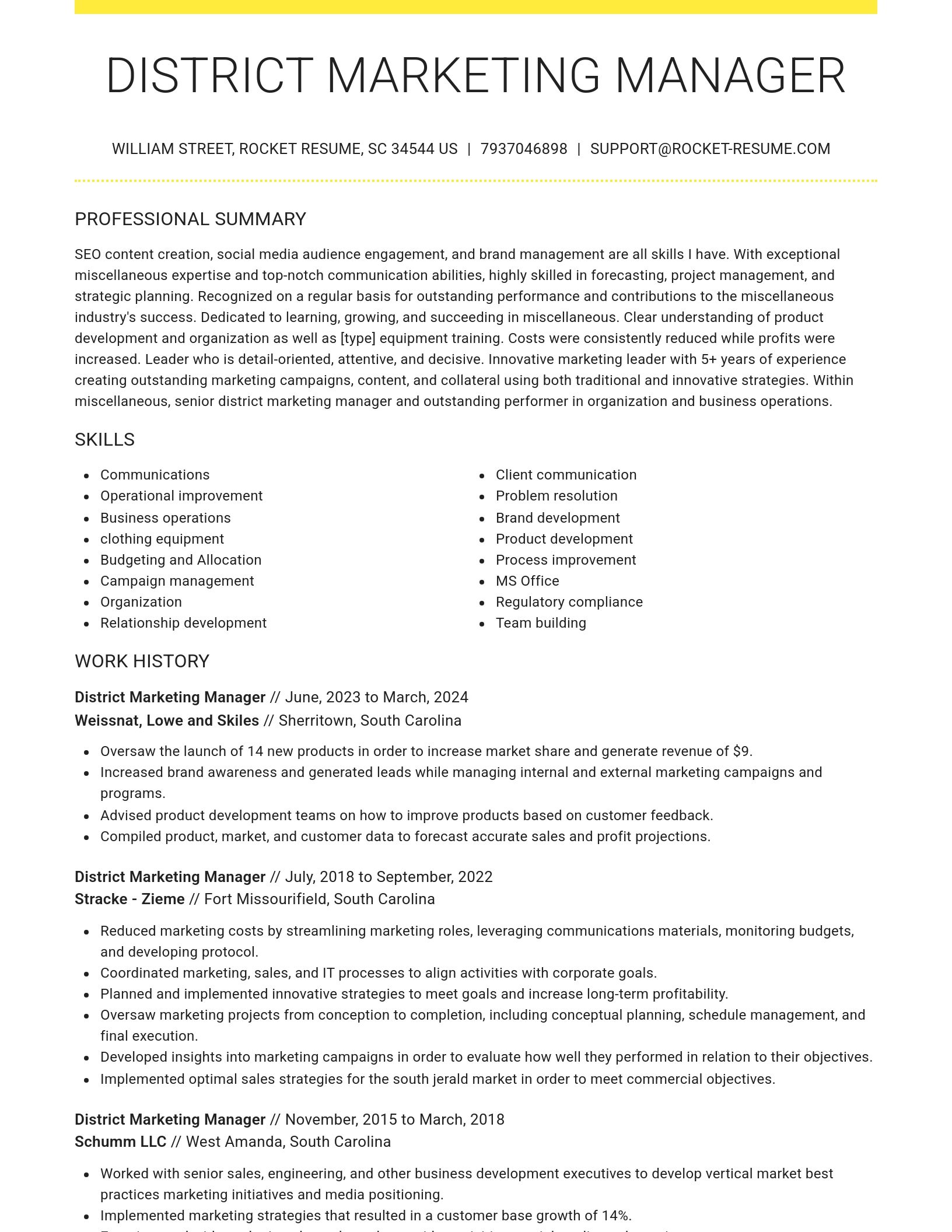 Grand resume template