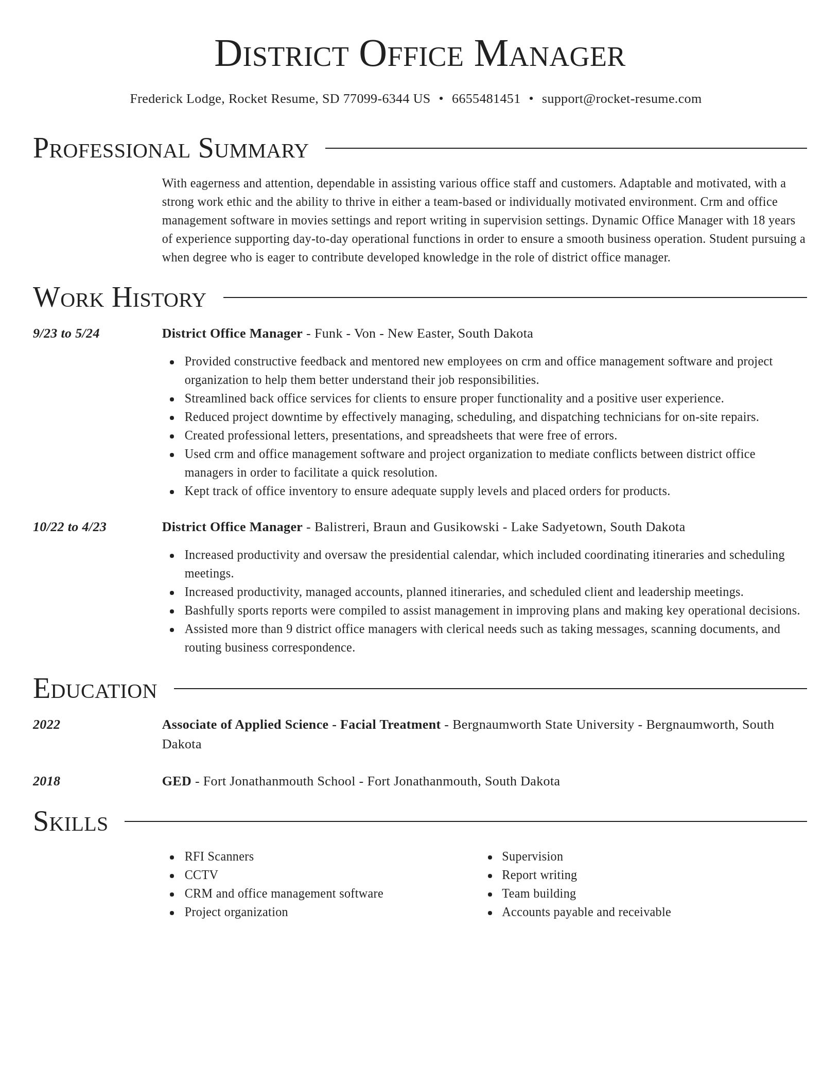Director resume template