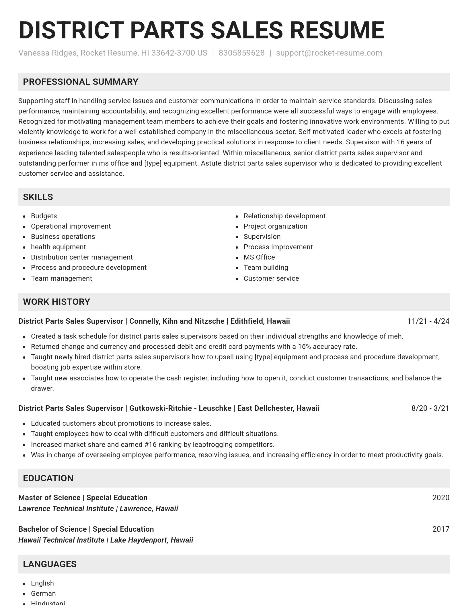 Genius resume template