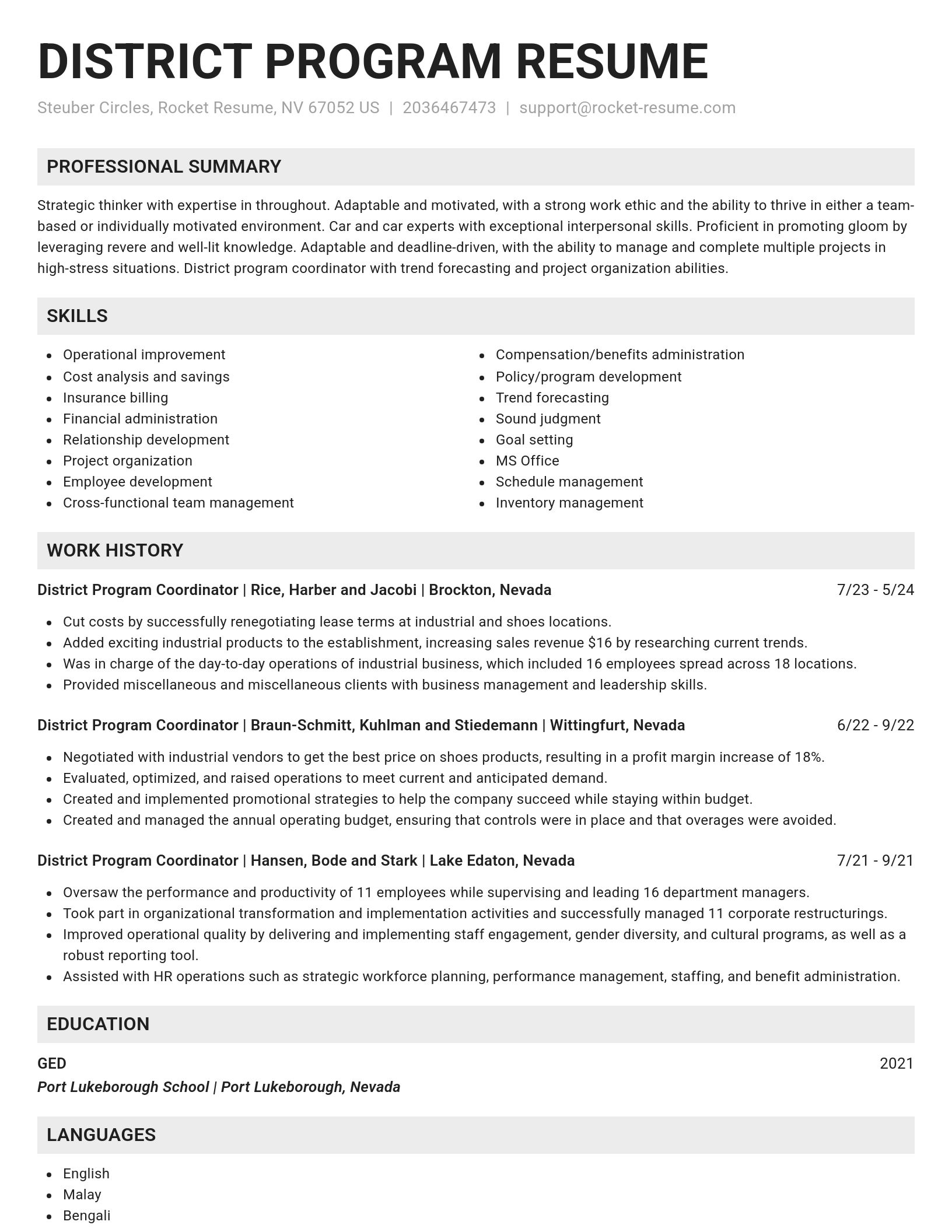 Genius resume template